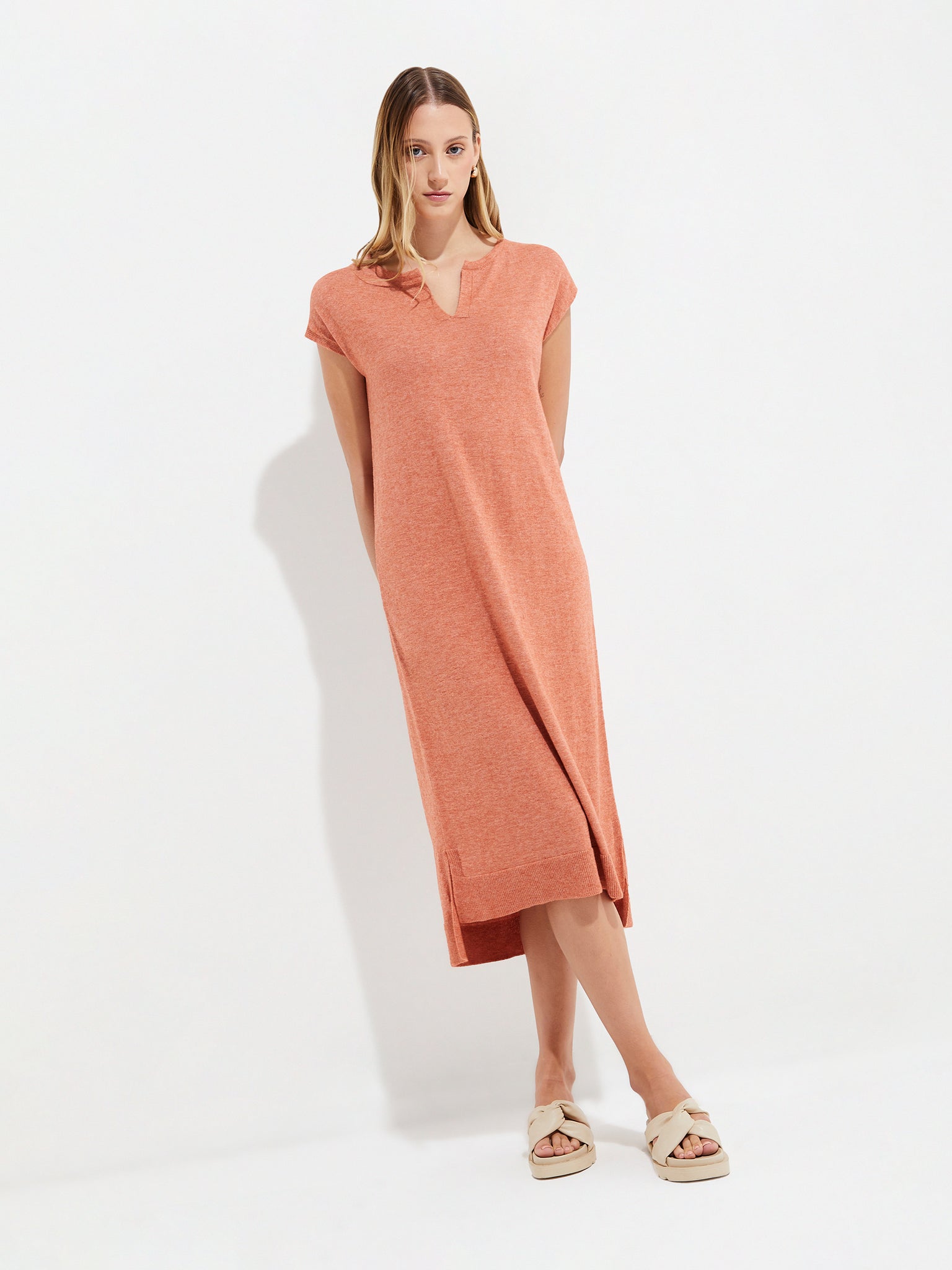 Uresti Dress Cotton Color Orange