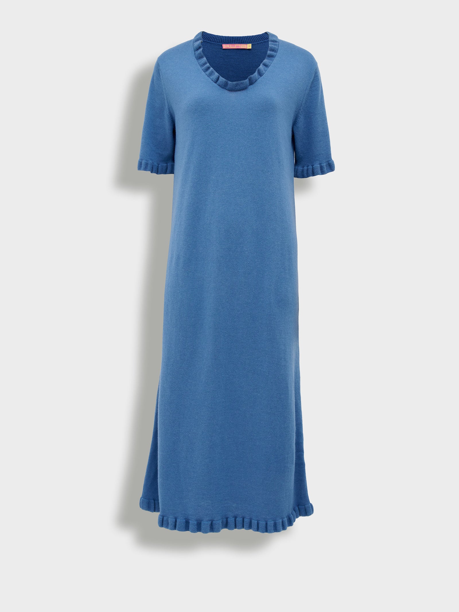 Vestido Zabrina de algodón color azul