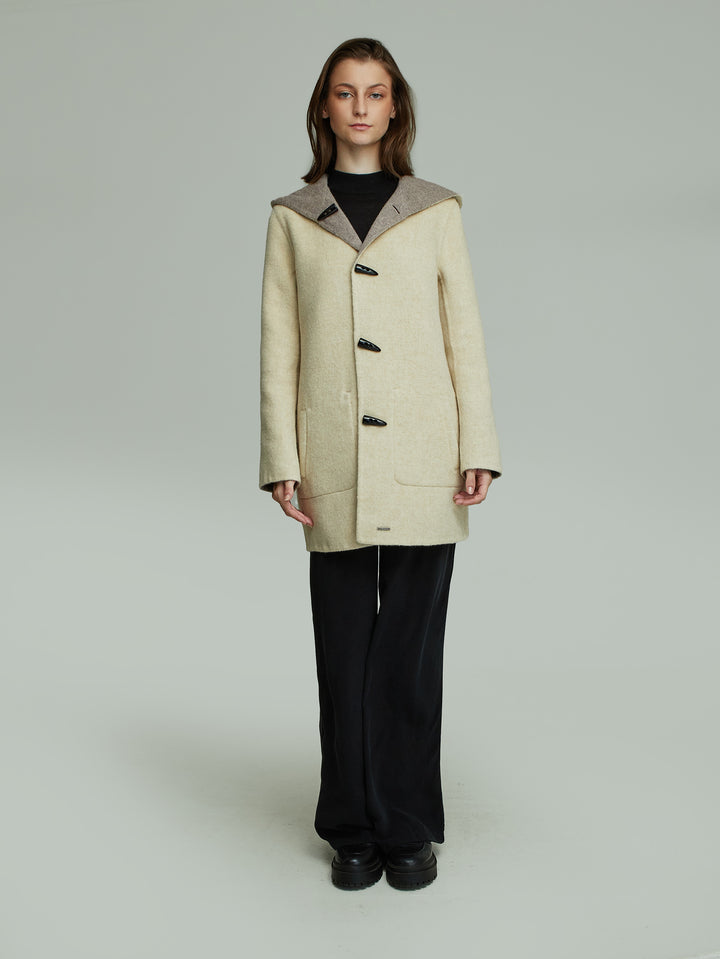Abrigo Alaia de Baby Alpaca Color Beige