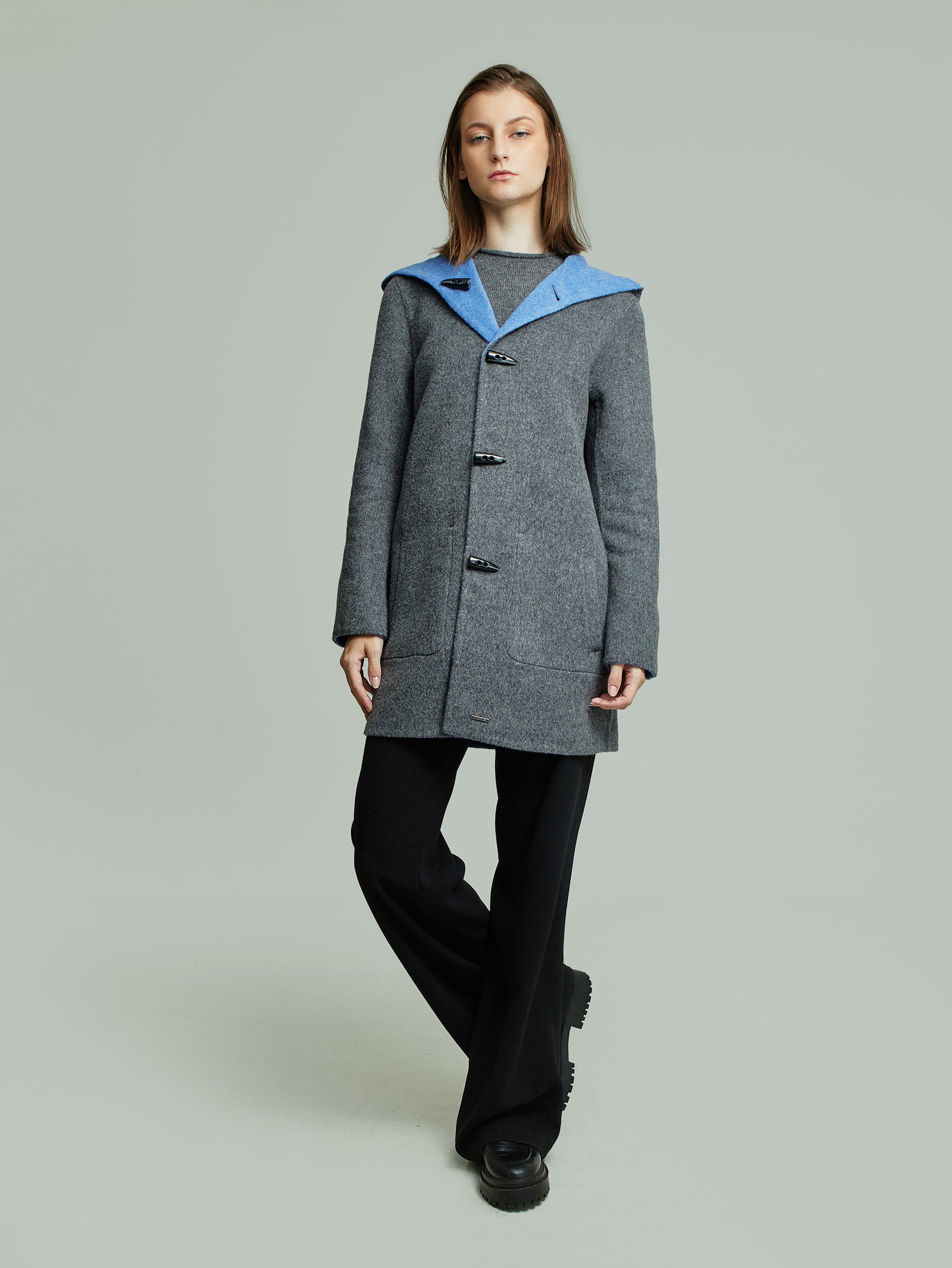 Alaia Coat Baby Alpaca Color Blue