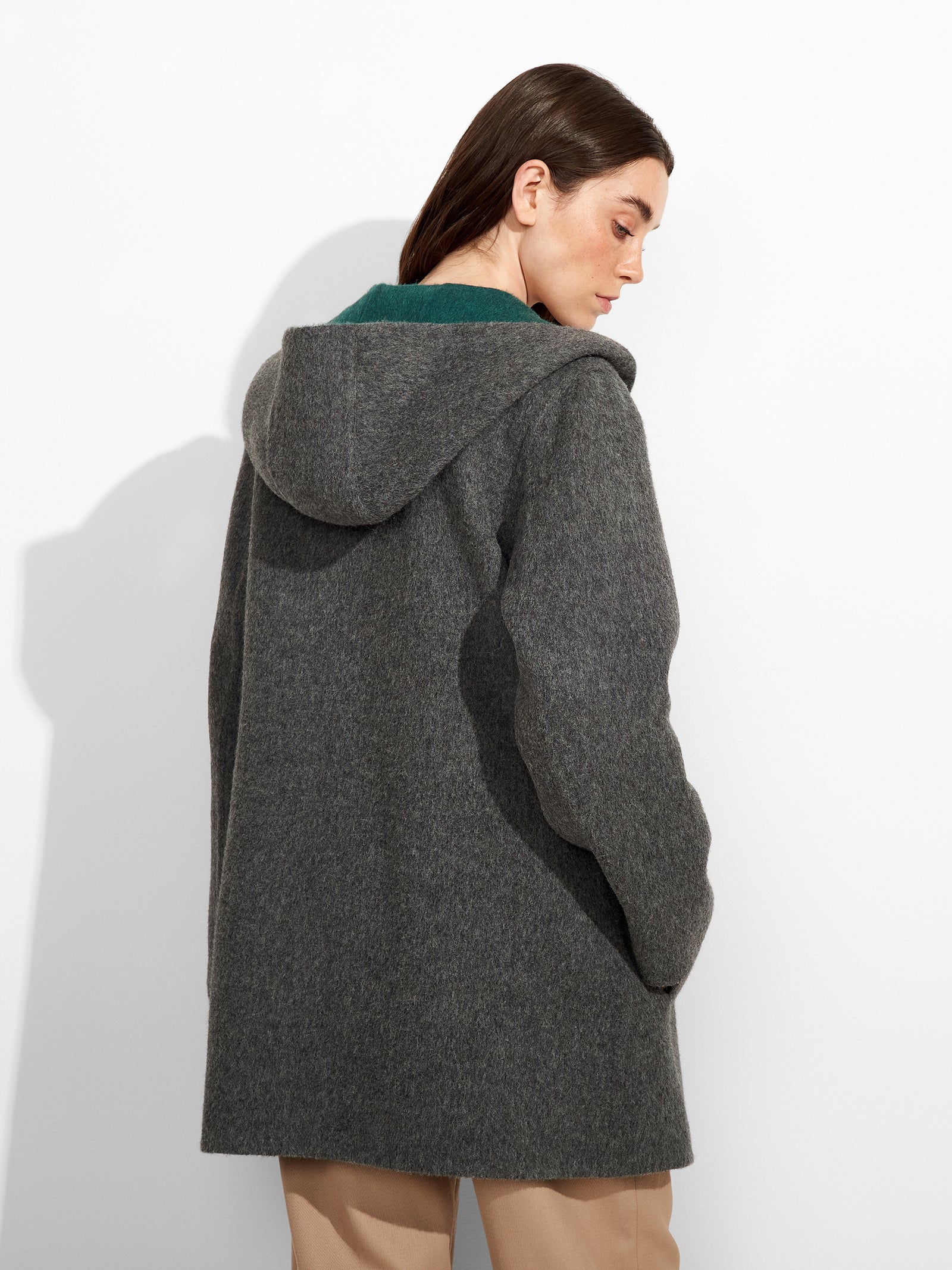 Alaia Coat Baby Alpaca Color Green