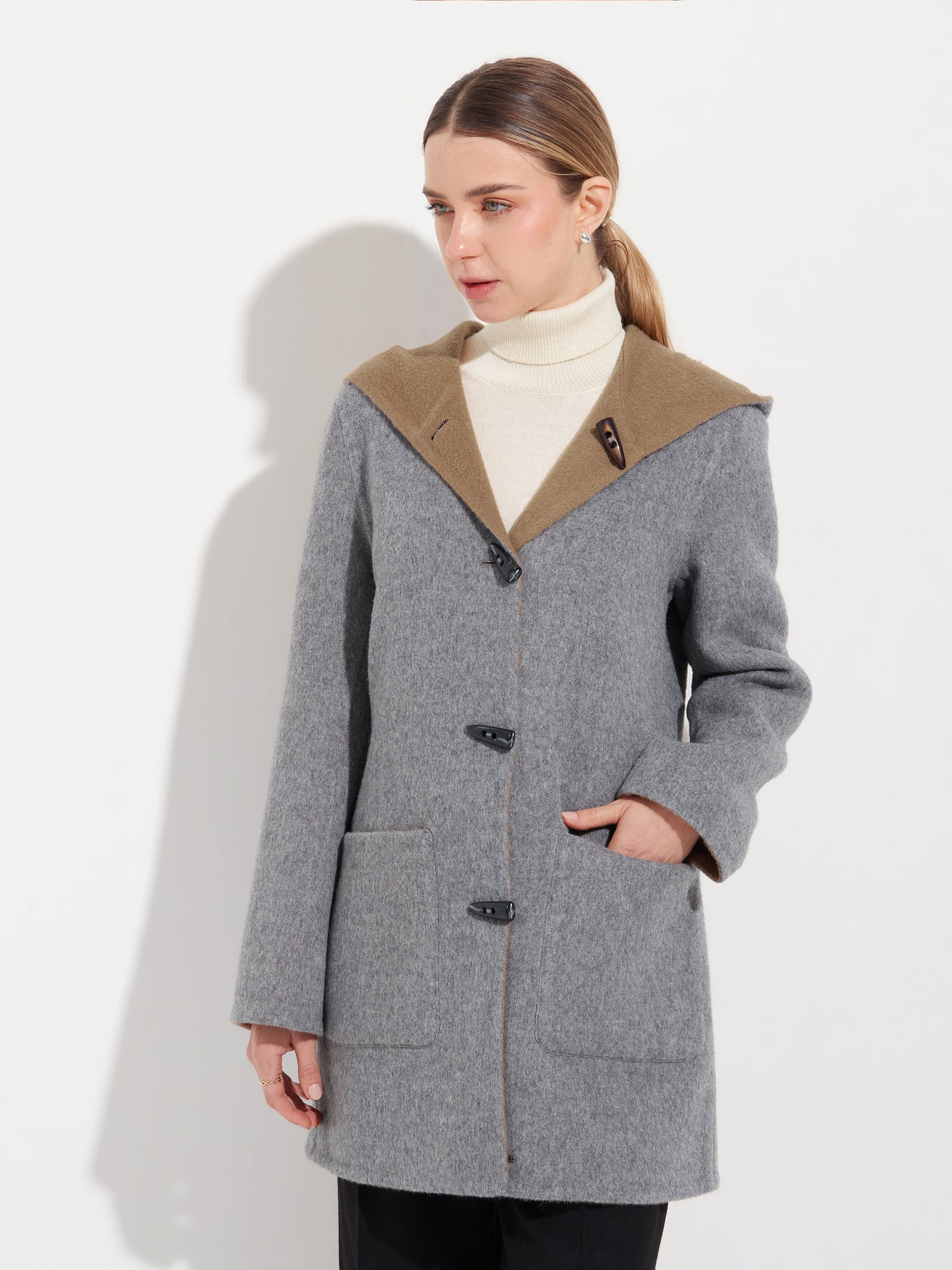 Alaia Coat Baby Alpaca Color Grey
