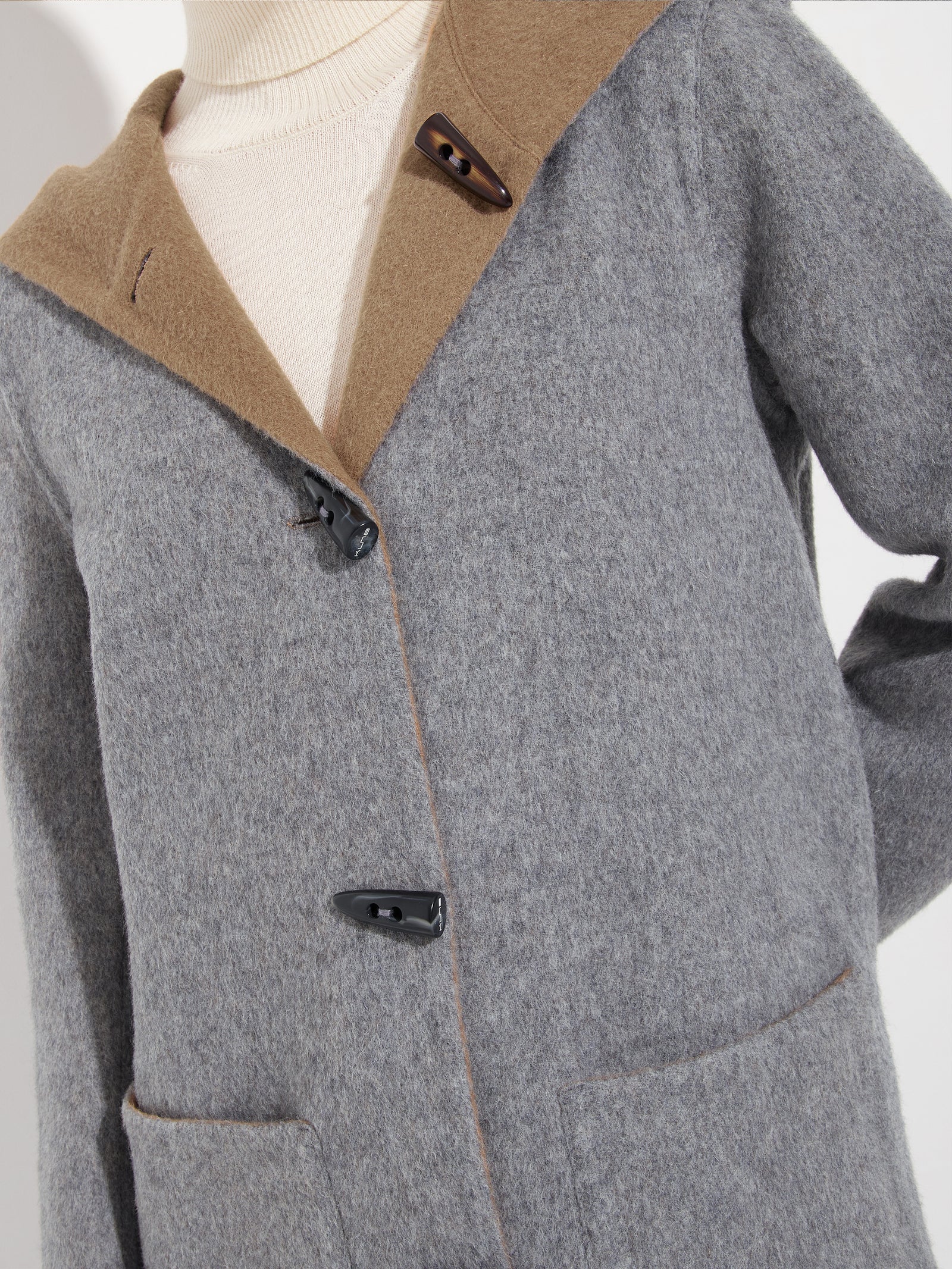 Alaia Coat Baby Alpaca Color Grey