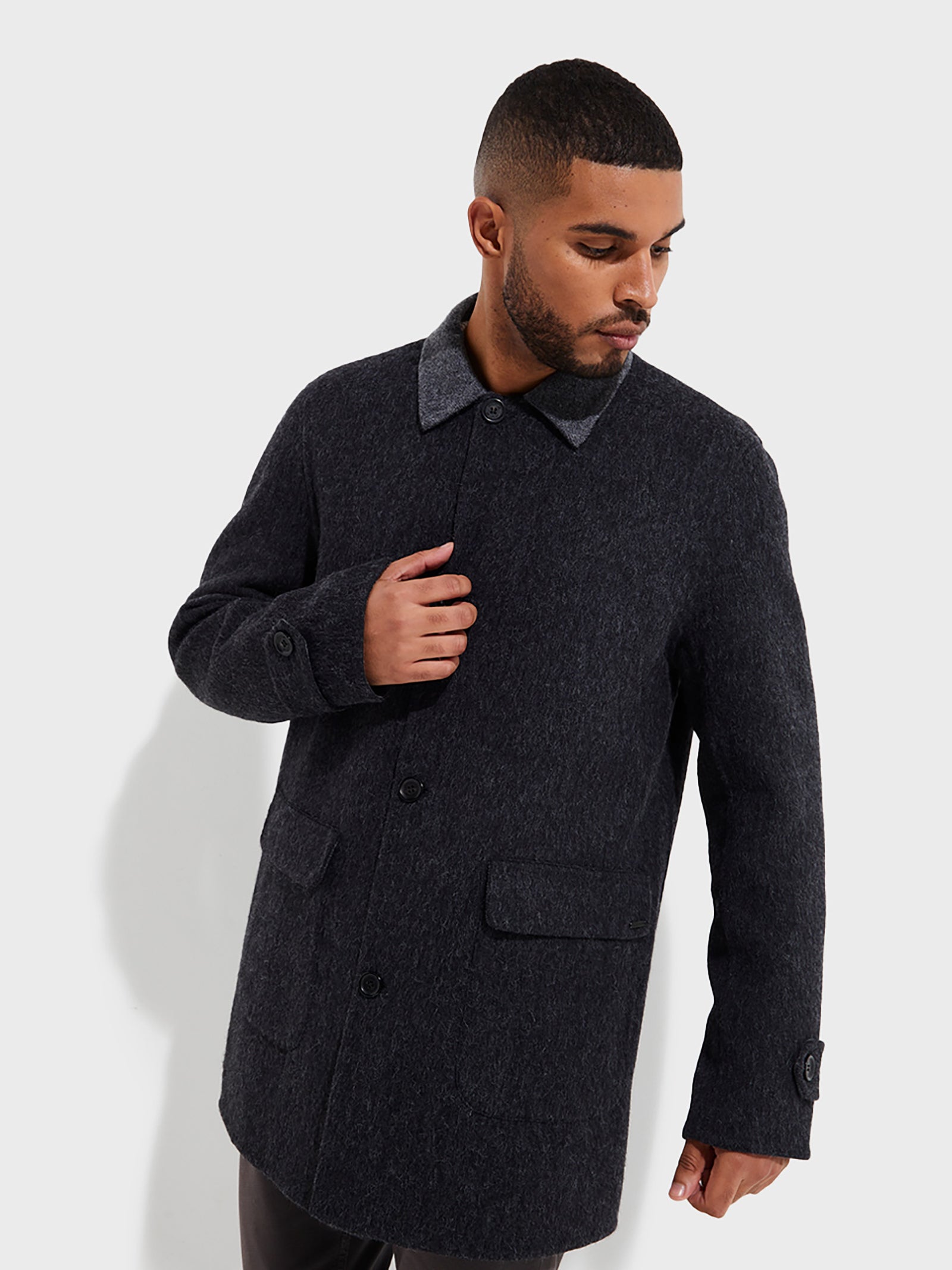 Abrigo Valiente de Baby Alpaca Color Gris