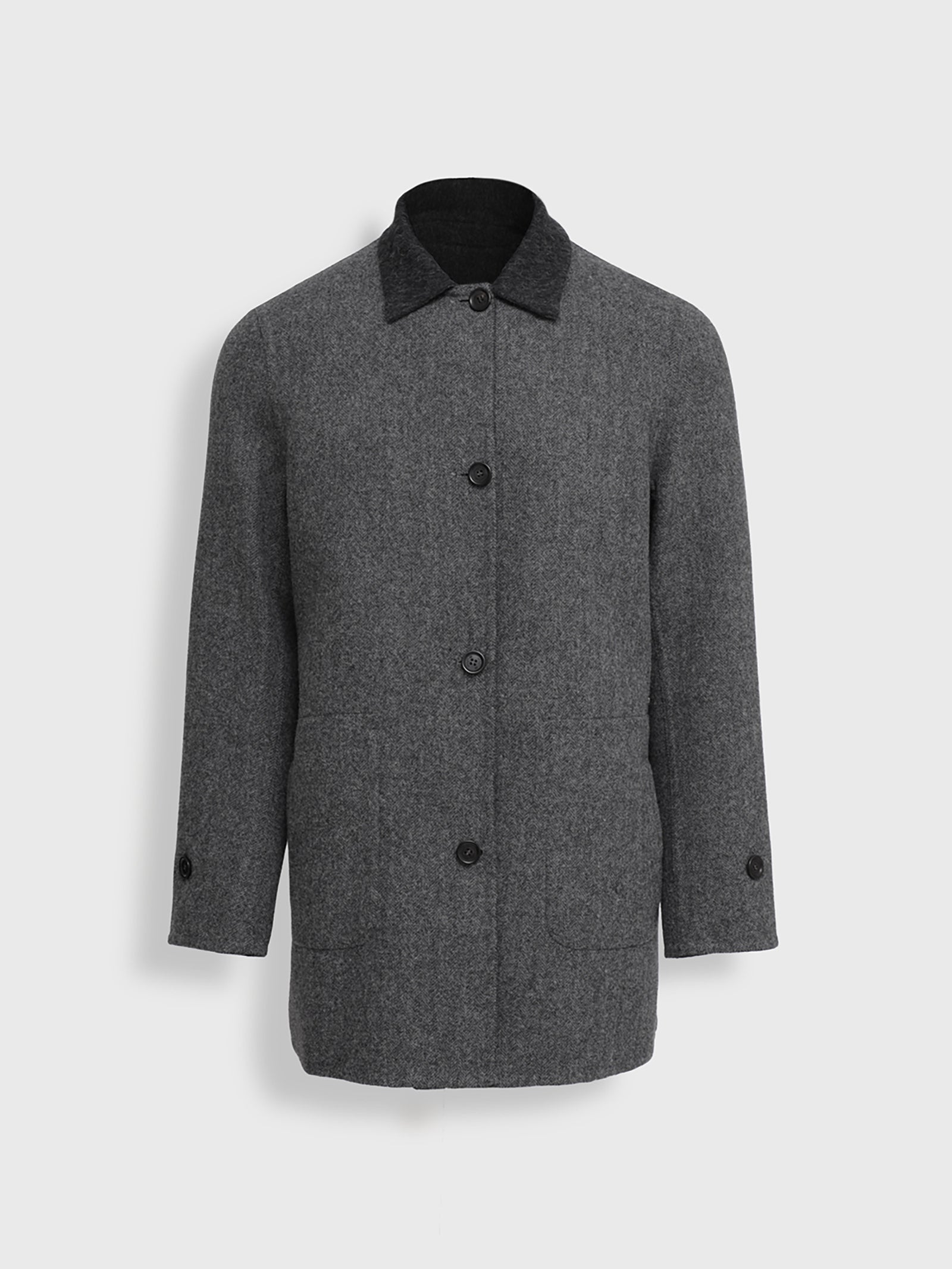 Abrigo Valiente de Baby Alpaca Color Gris