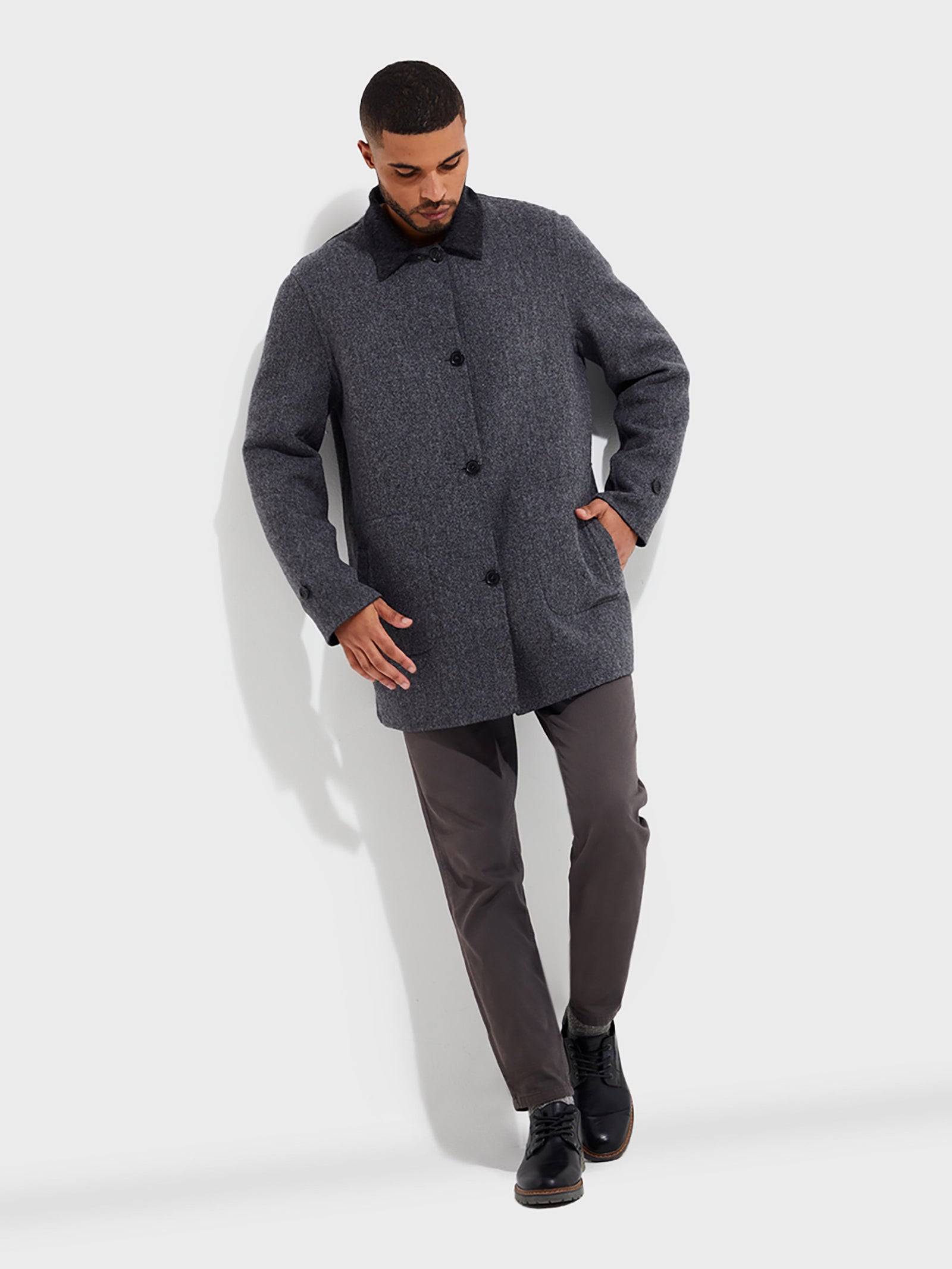 Abrigo Valiente de Baby Alpaca Color Gris