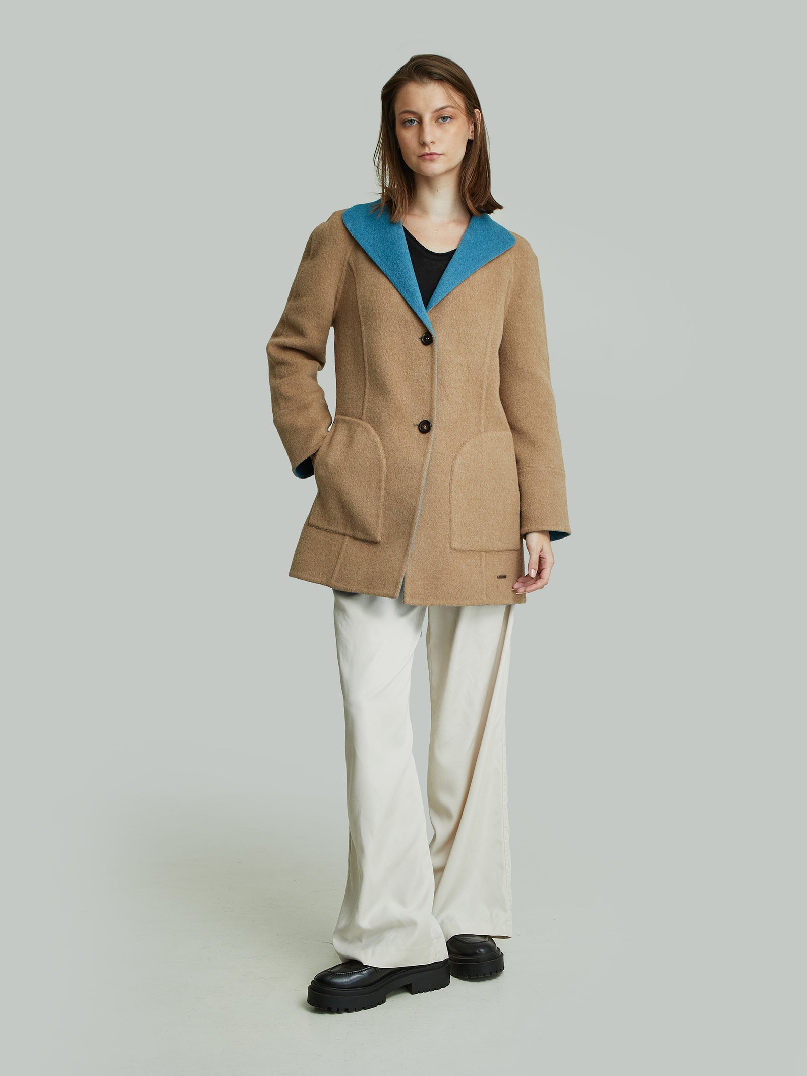 Yuriel Coat Baby Alpaca Color Camel