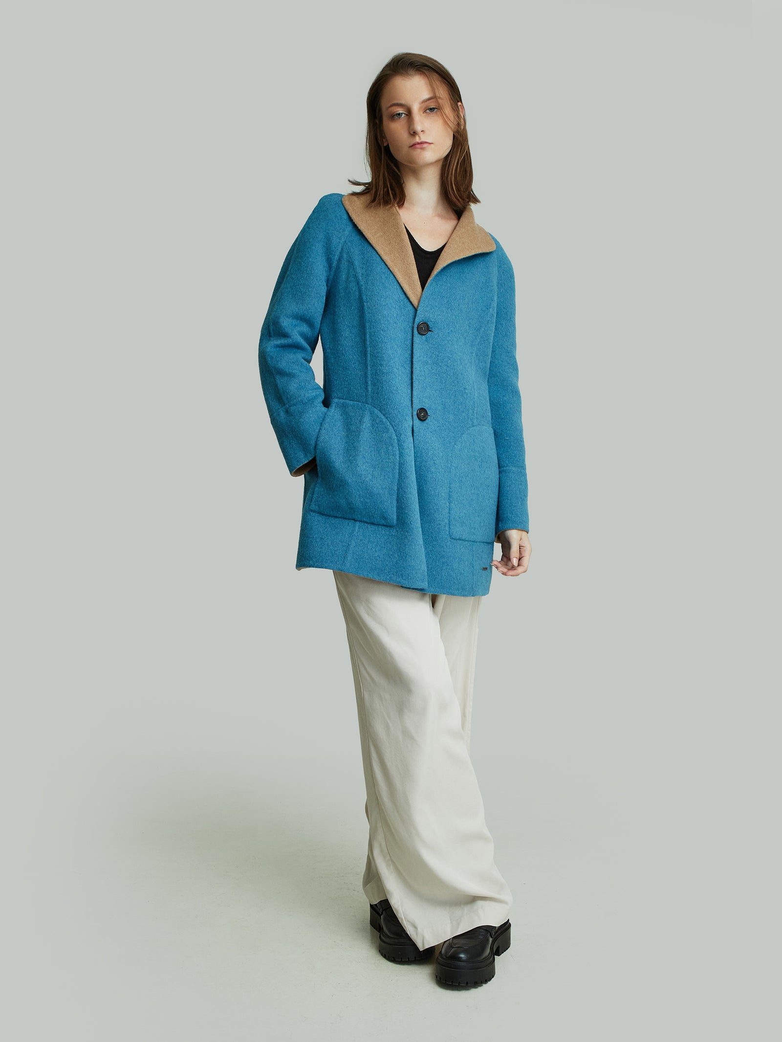 Yuriel Coat Baby Alpaca Color Camel