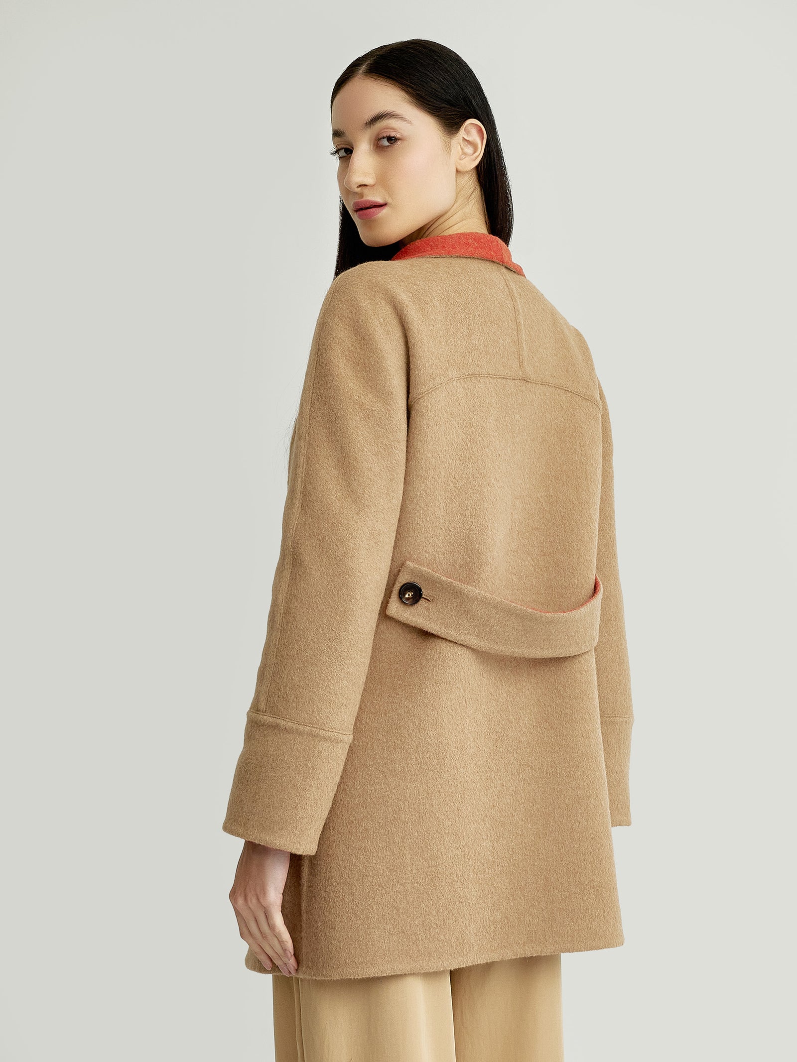 Yuriel Coat Baby Alpaca Color Orange