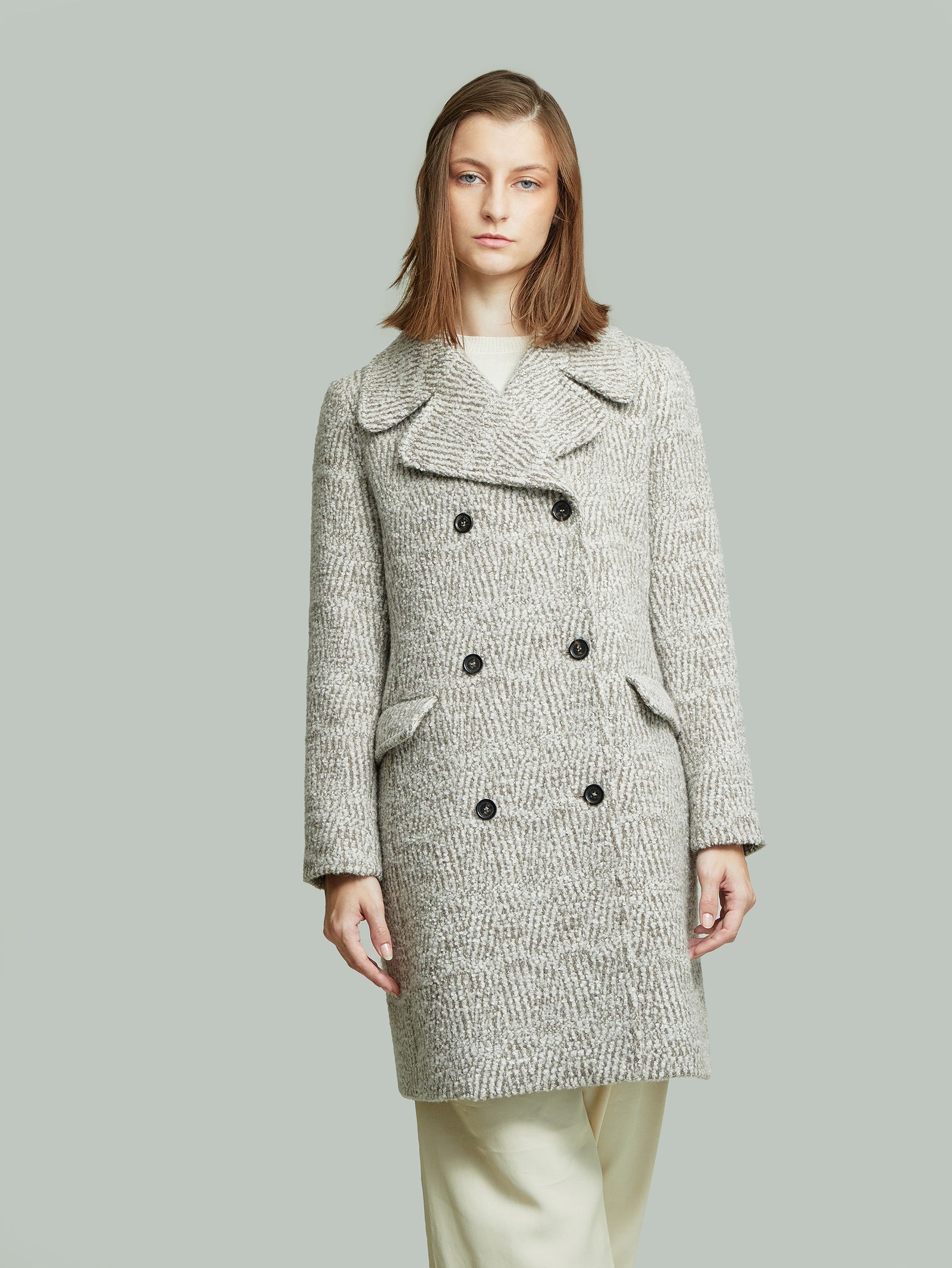 Yovana Coat Baby Alpaca Color Beige