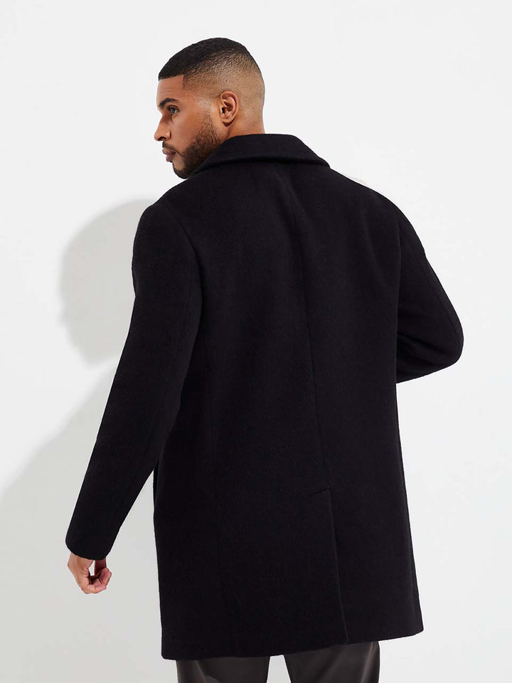 Abrigo Ydalgo para bebé de alpaca color negro