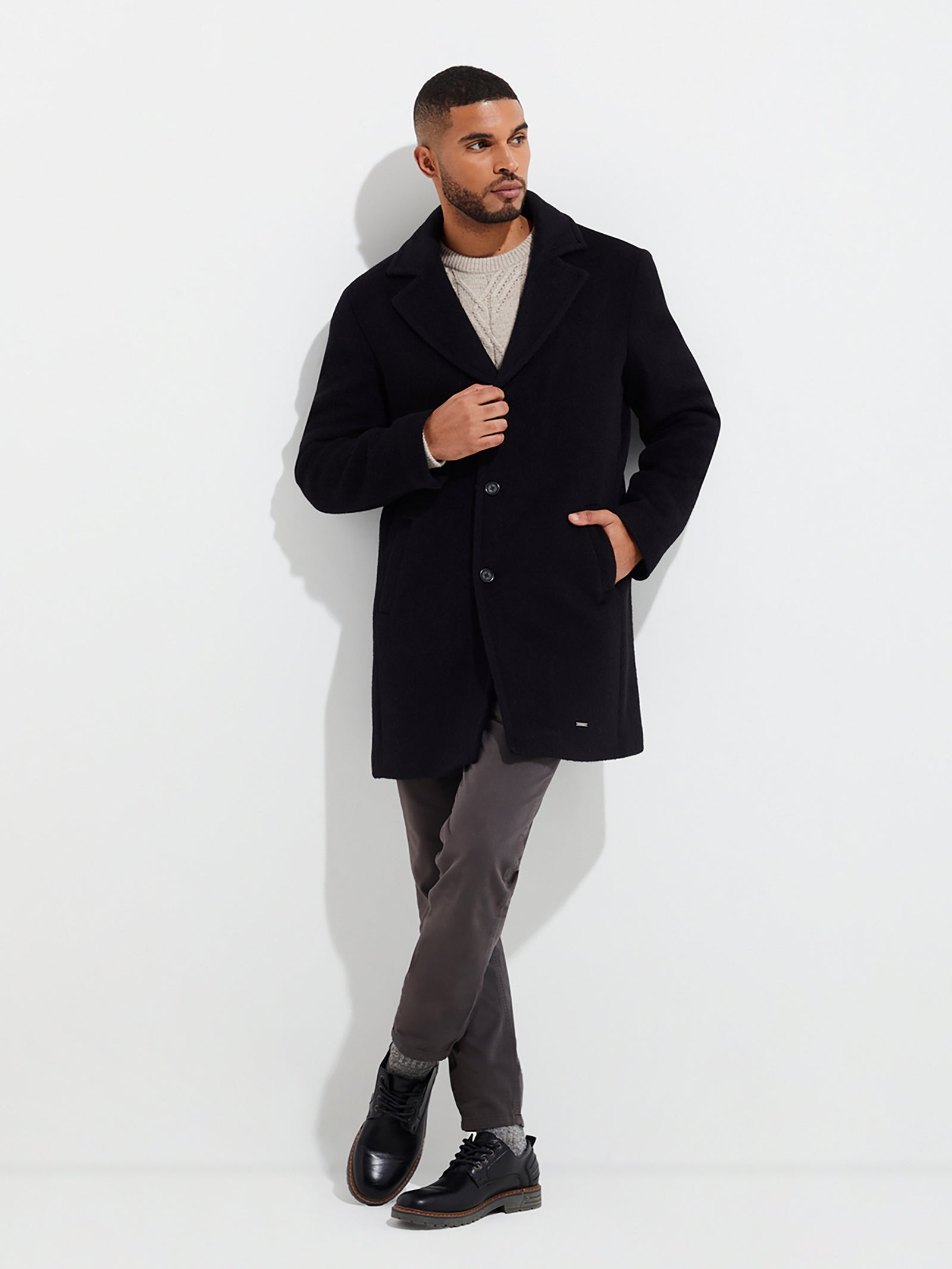 Ydalgo Coat Baby Alpaca Color Black