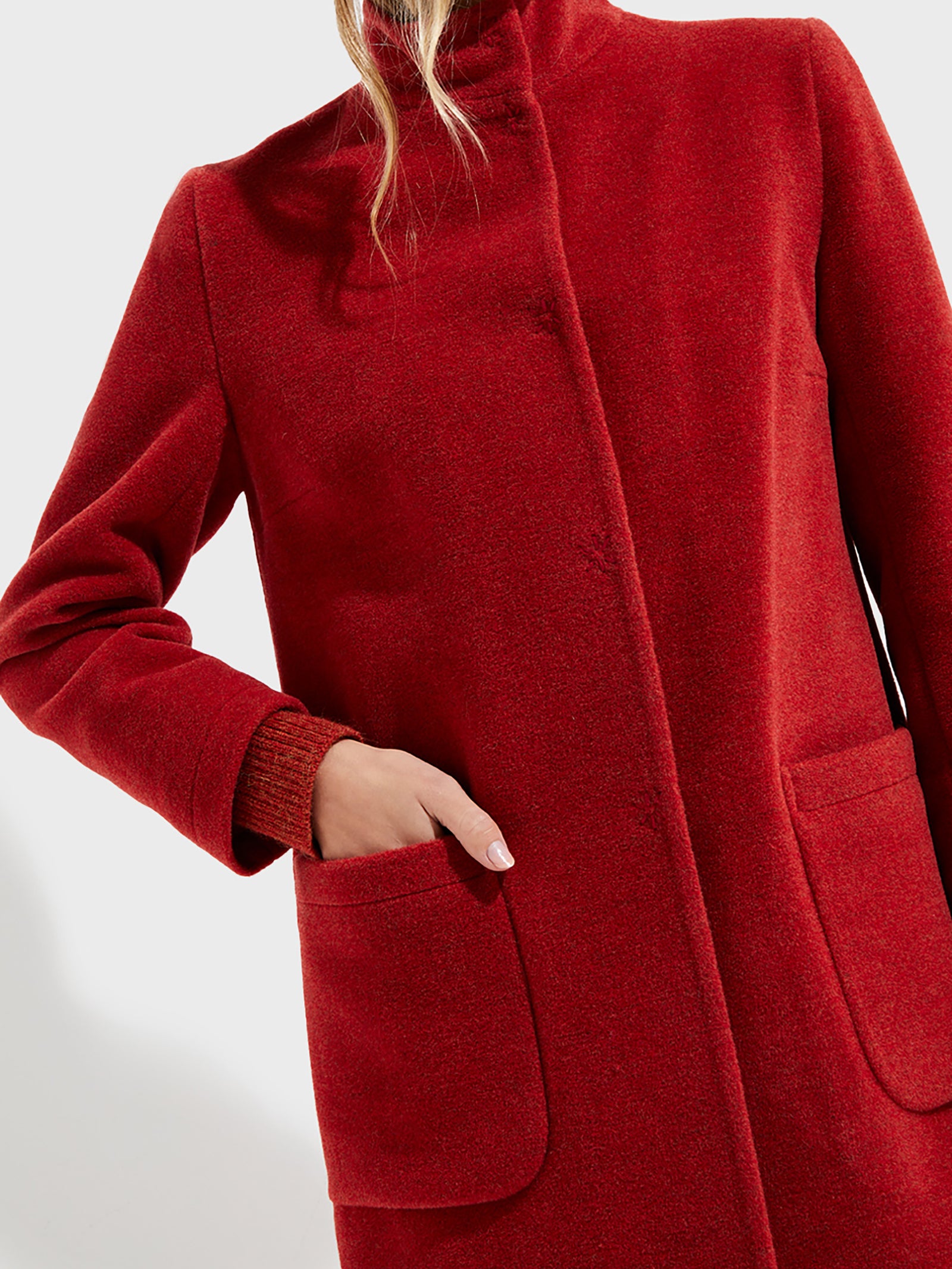 Ynes Coat Baby Alpaca & Wool Color Orange