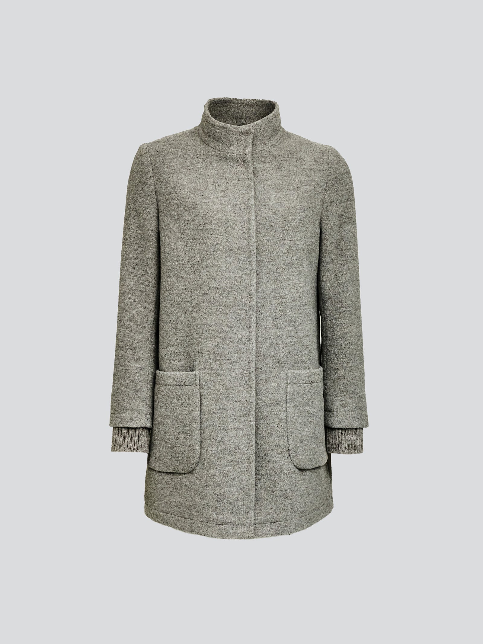 Ynes Coat Bebé Alpaca & Lana Color Gris