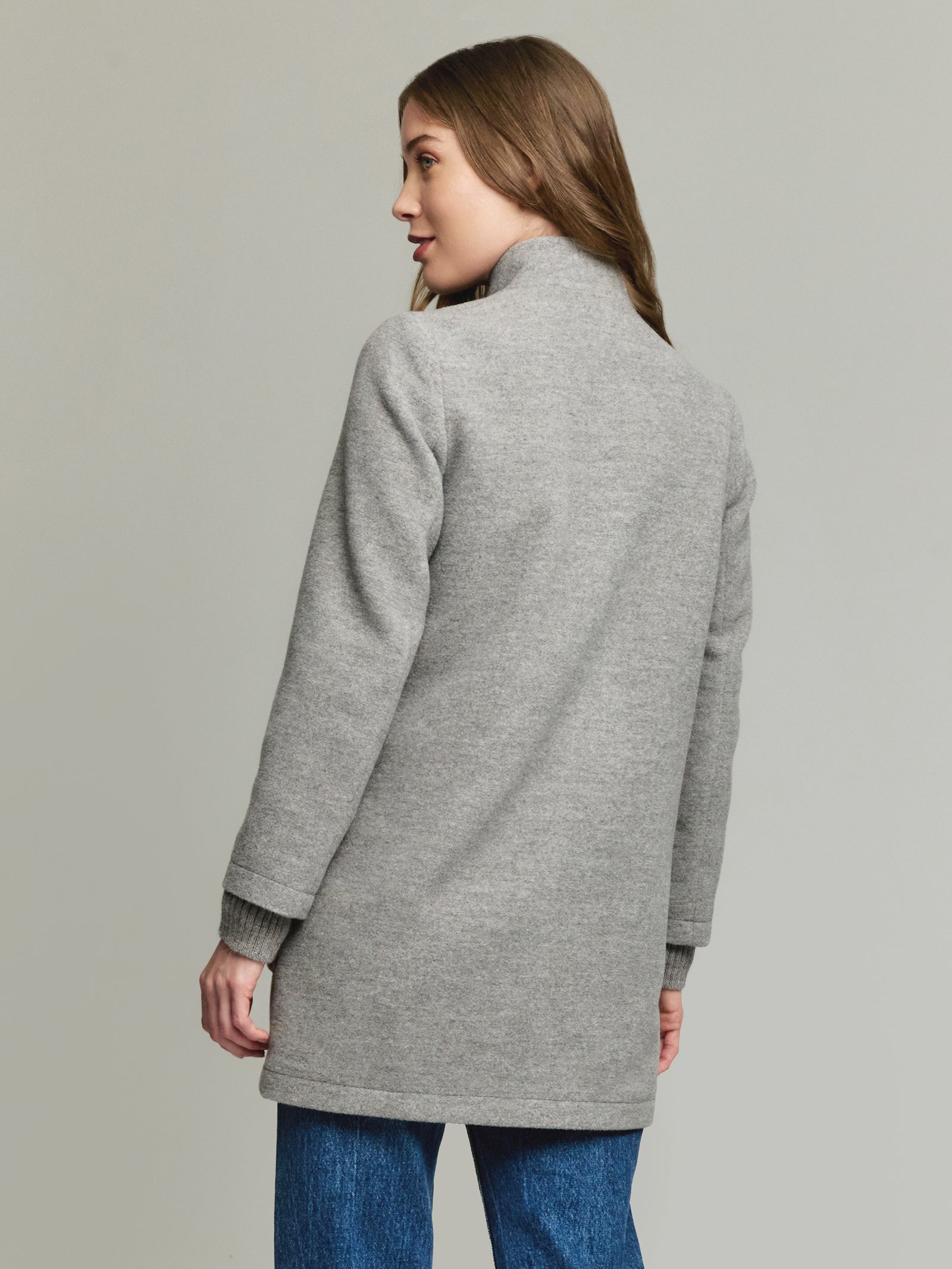 Ynes Coat Bebé Alpaca & Lana Color Gris