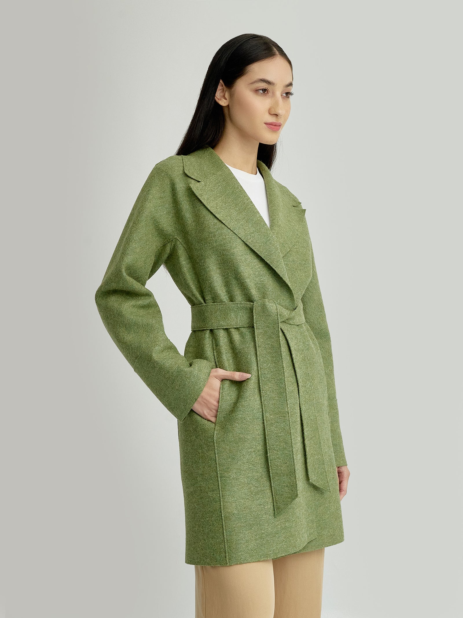 Abrigo Yrene de Alpaca Color Verde