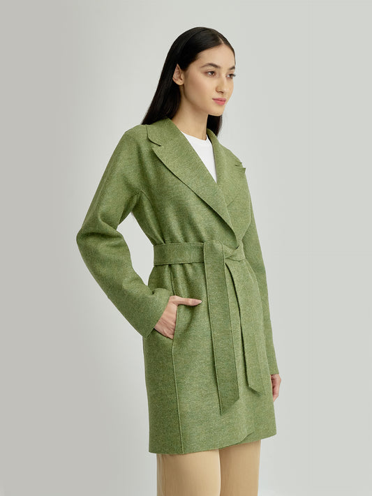 Yrene Coat Alpaca Color Green