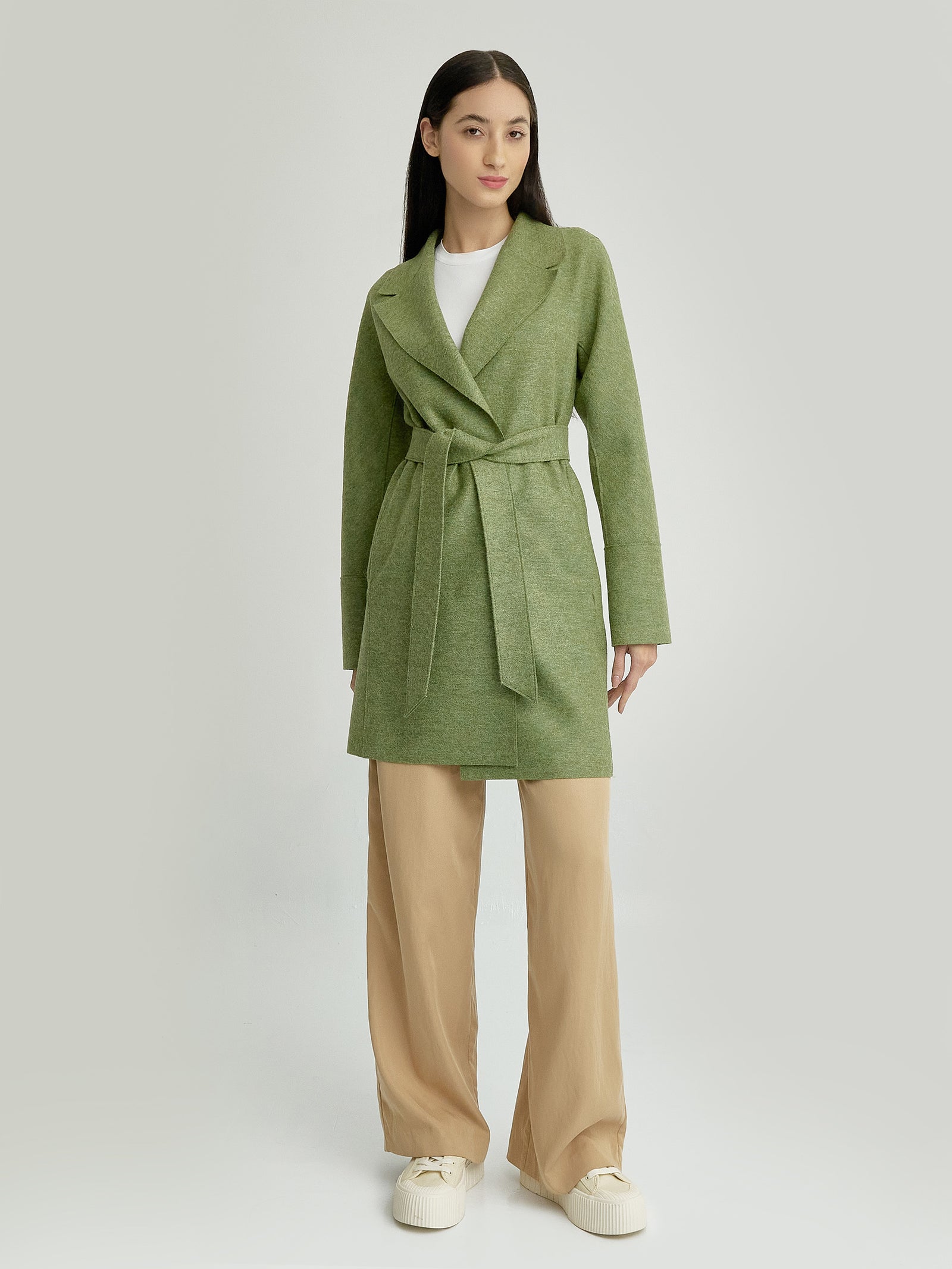 Abrigo Yrene de Alpaca Color Verde