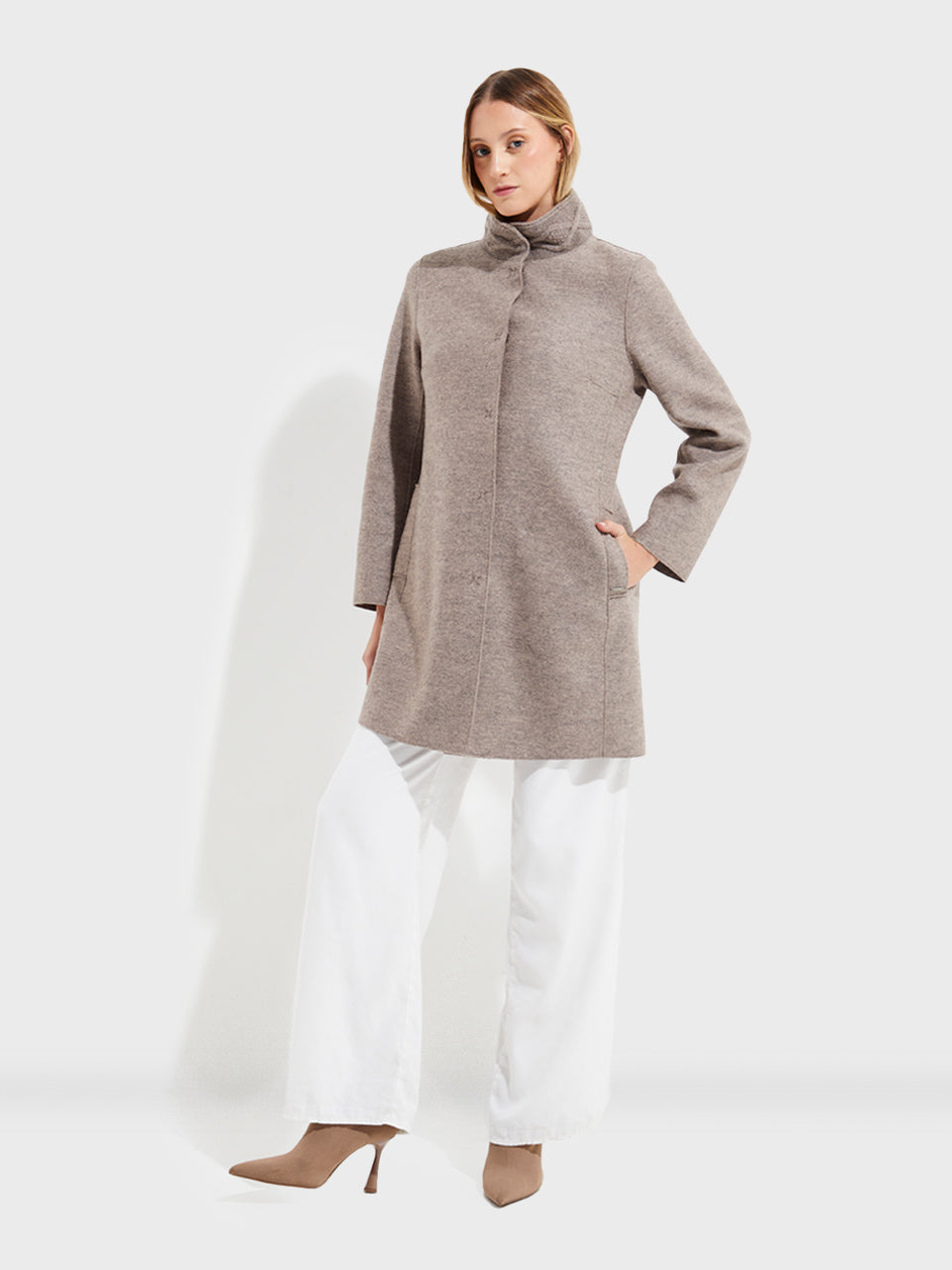 Yoko Coat Alpaca Color Beige