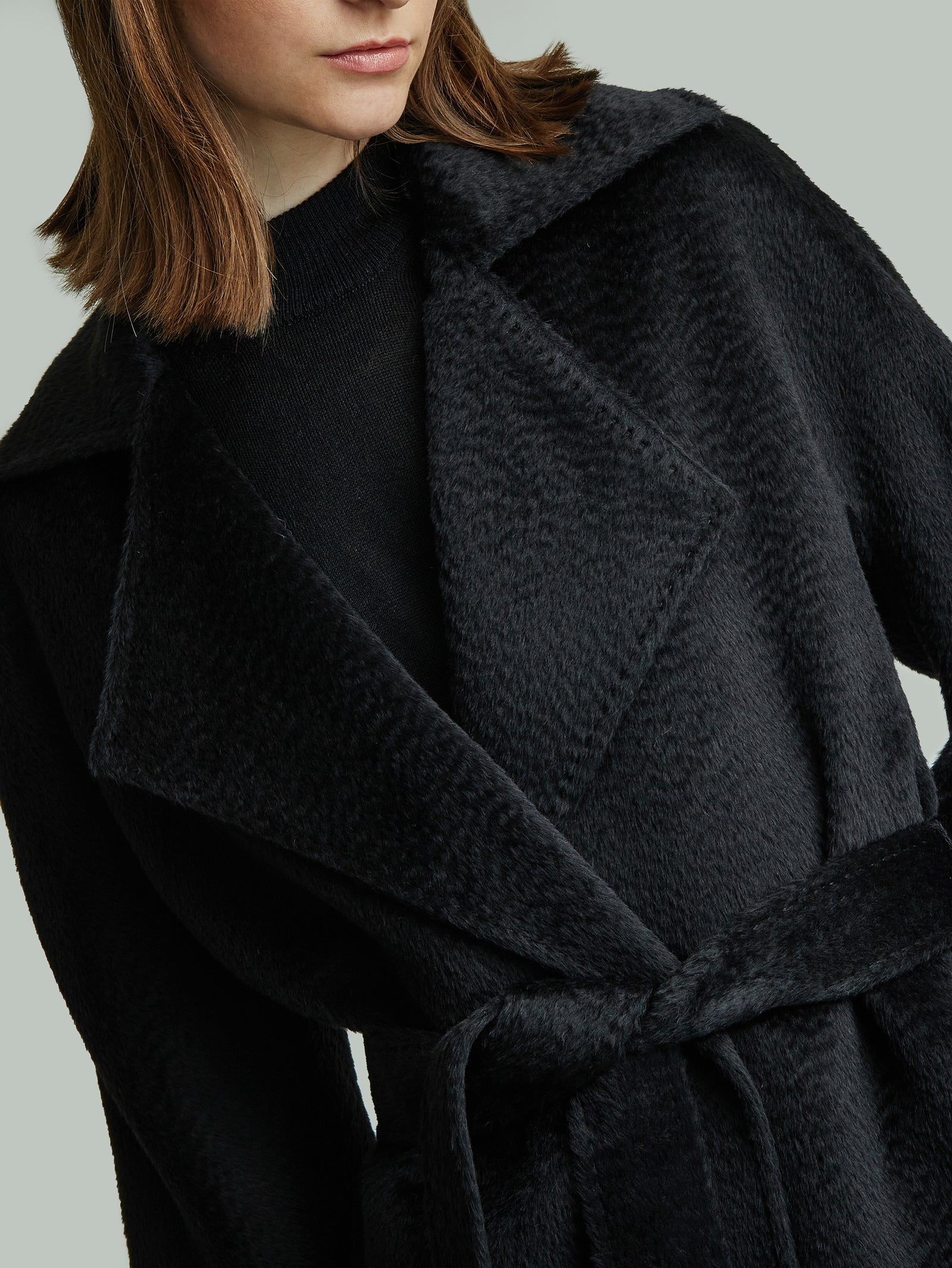 Yupiter Coat Baby Suri Alpaca Color Black