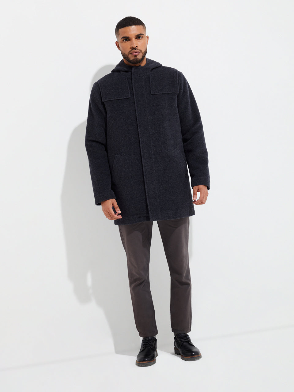 Yared Abrigo Lana y Alpaca Color Gris