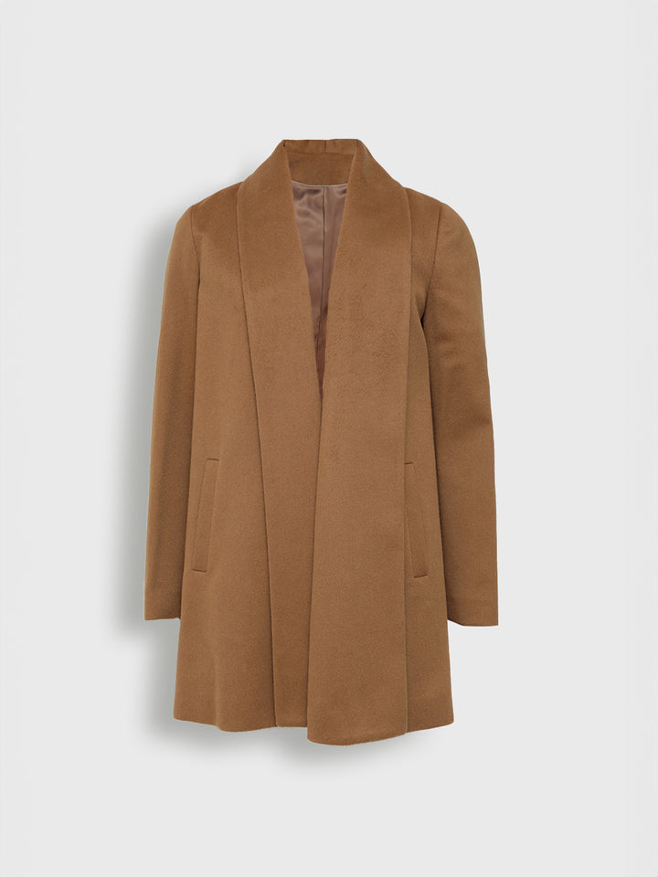 Short Swing Coat Vikuna Color Camel