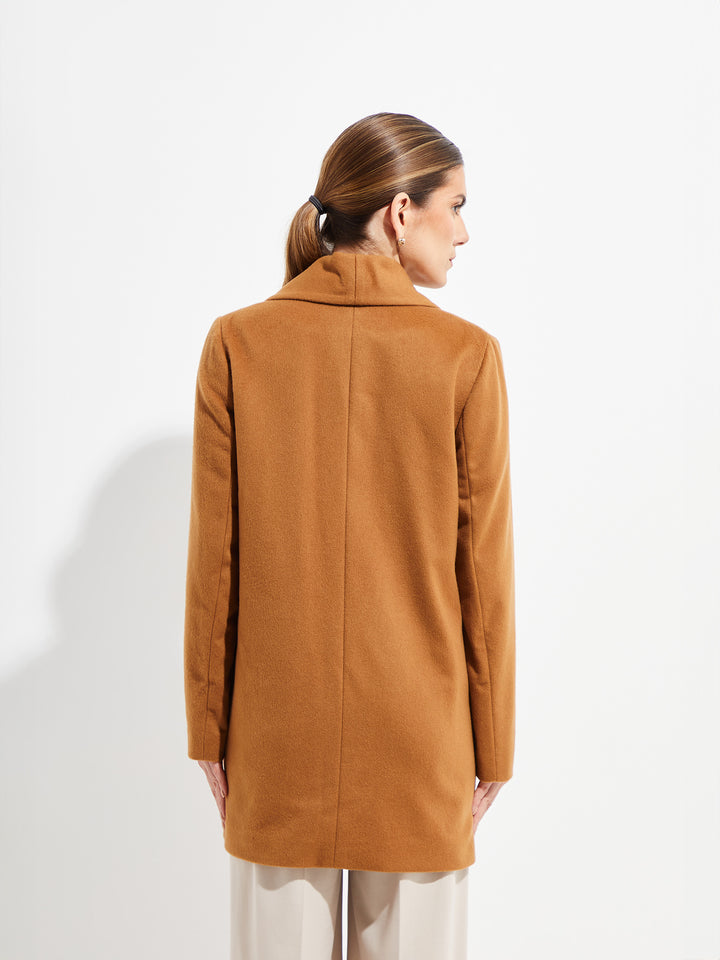 Short Swing Coat Vikuna Color Camel