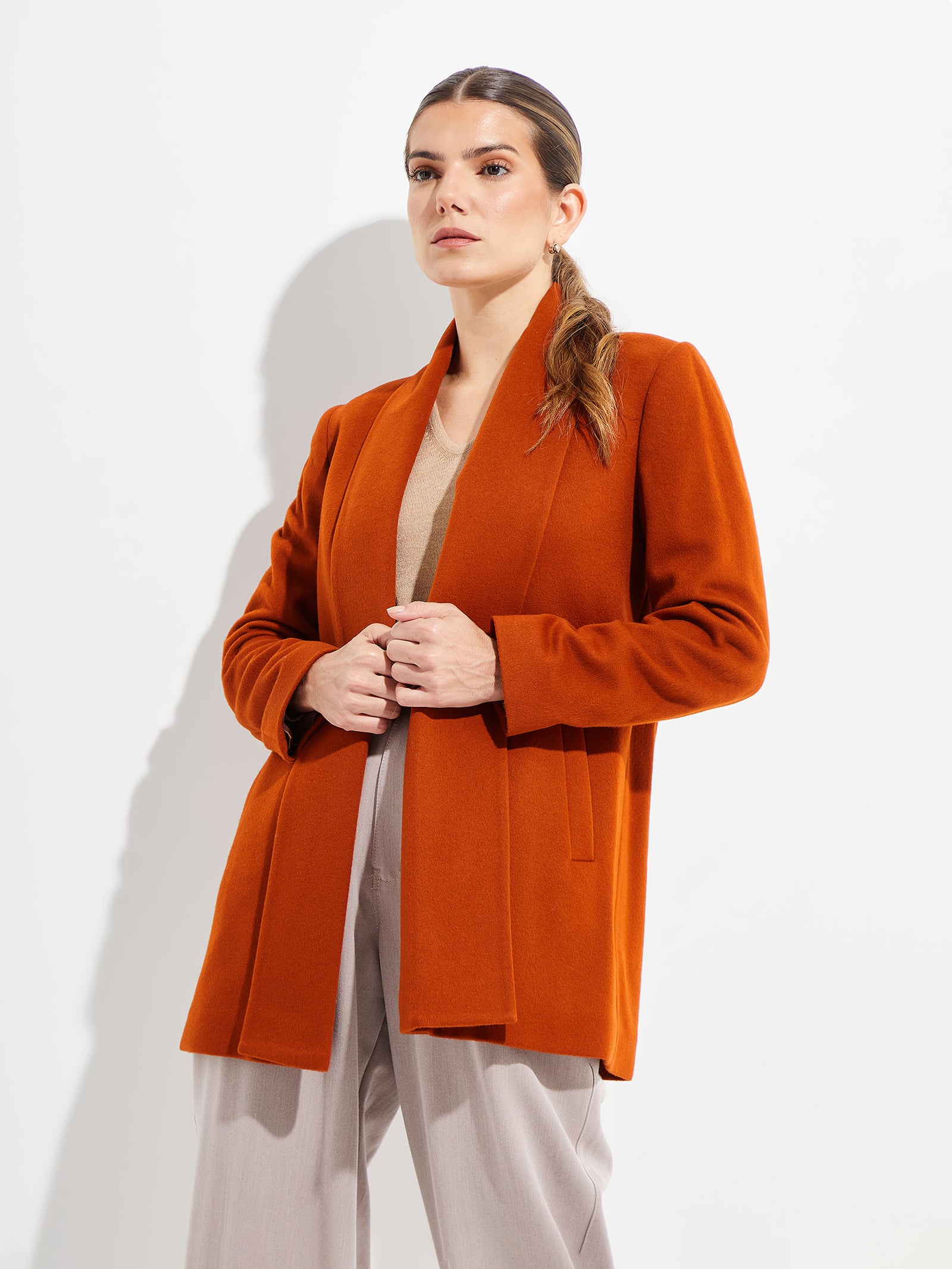 Short Swing Coat Vikuna Color Orange