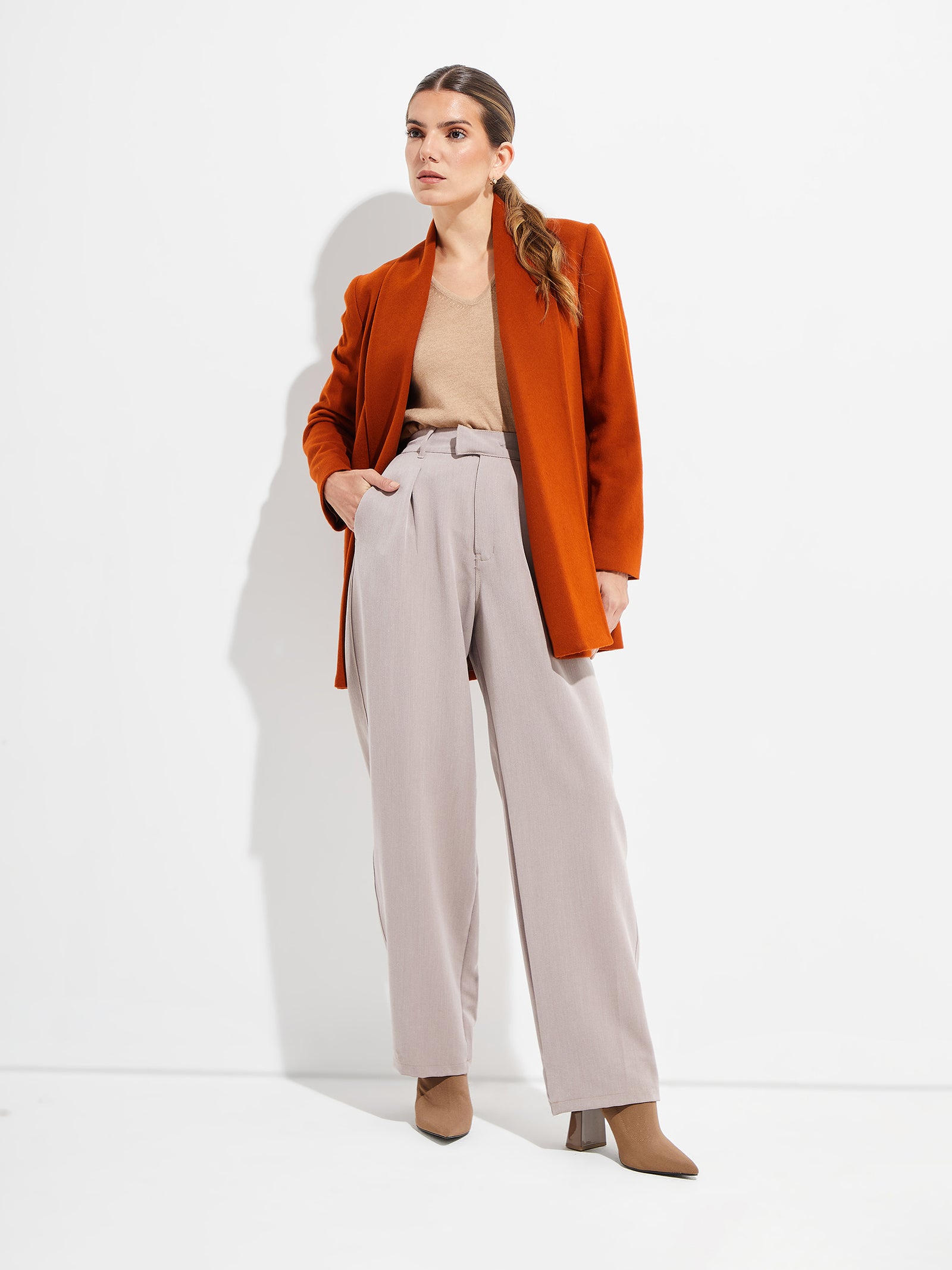 Short Swing Coat Vikuna Color Orange