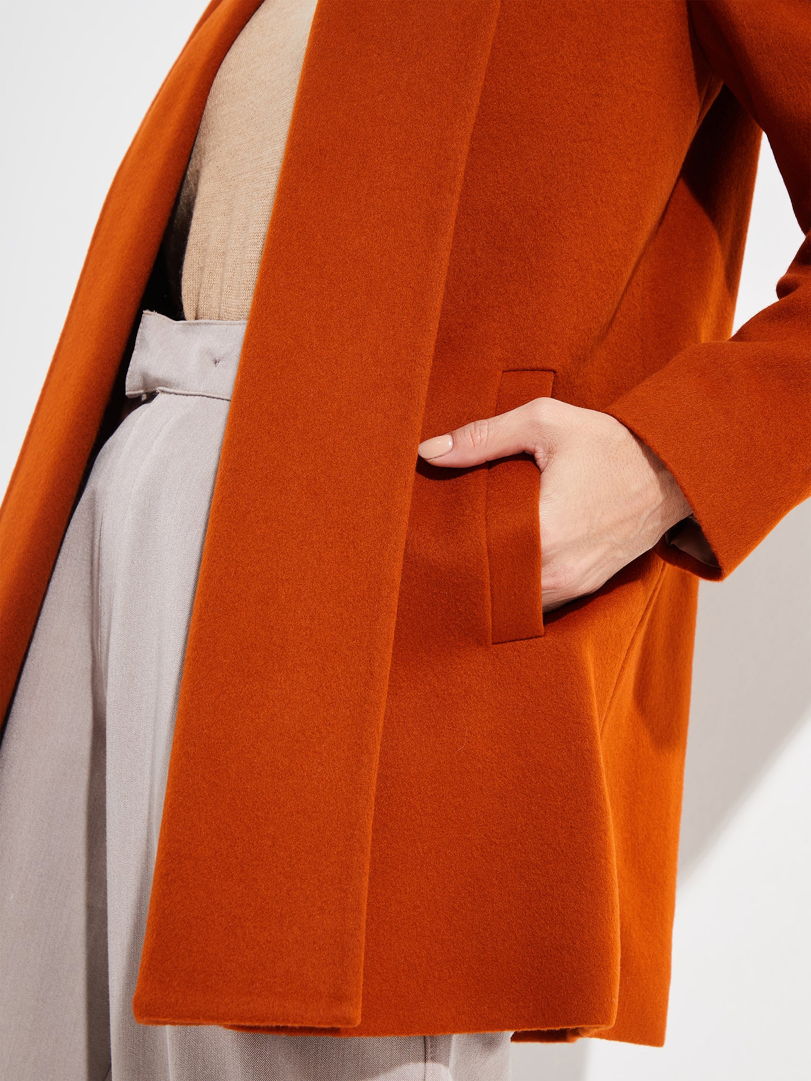 Short Swing Coat Vikuna Color Orange