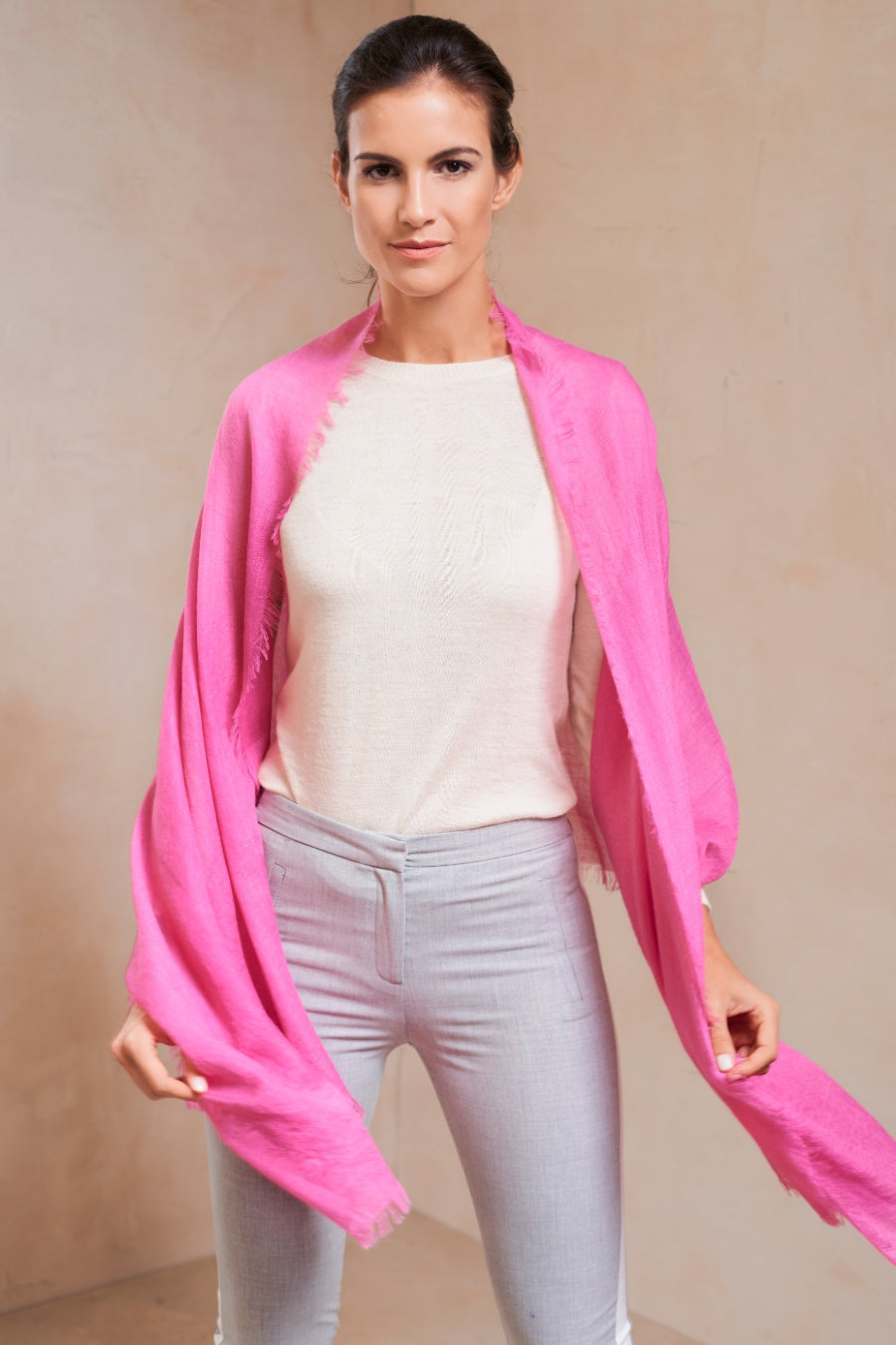 Patito Shawl Baby Alpaca Color Pink