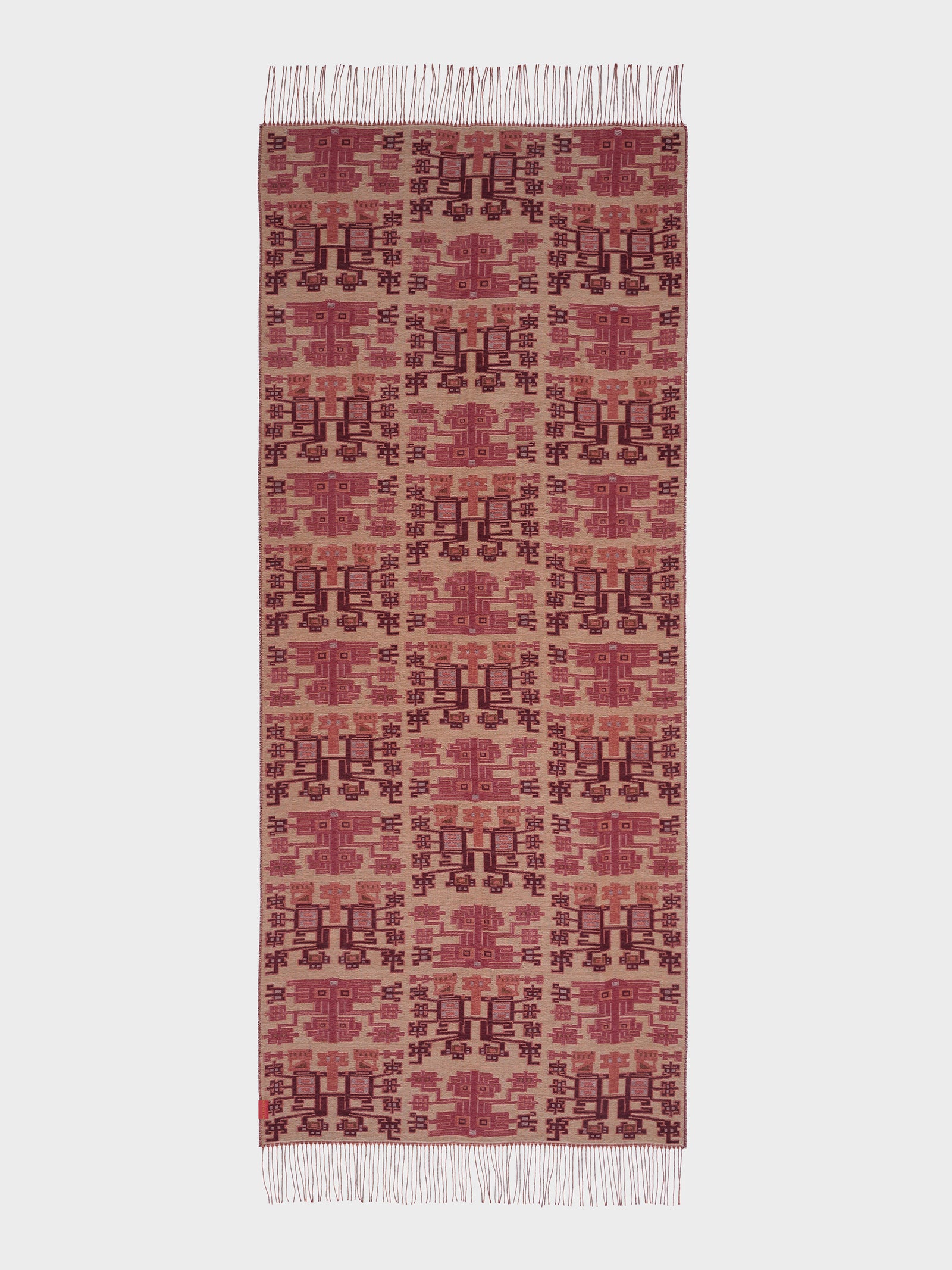 Nazca - Chal 52 de Baby Alpaca Color Rojo