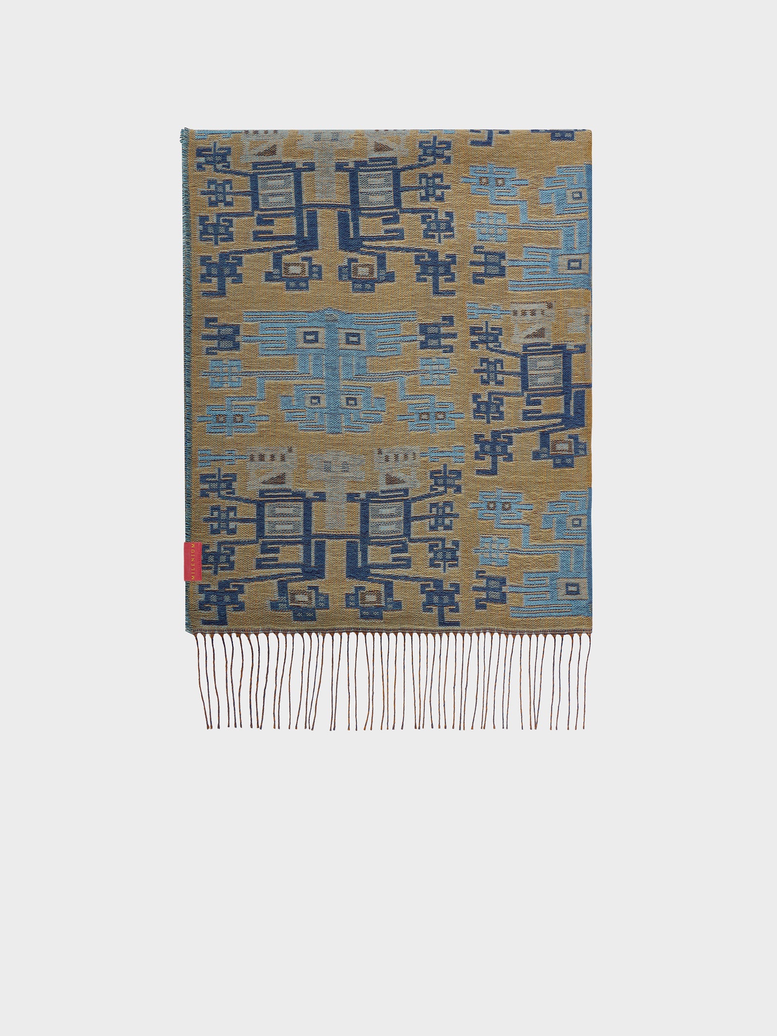 Nazca - Chal de 52 Baby Alpaca Color Azul