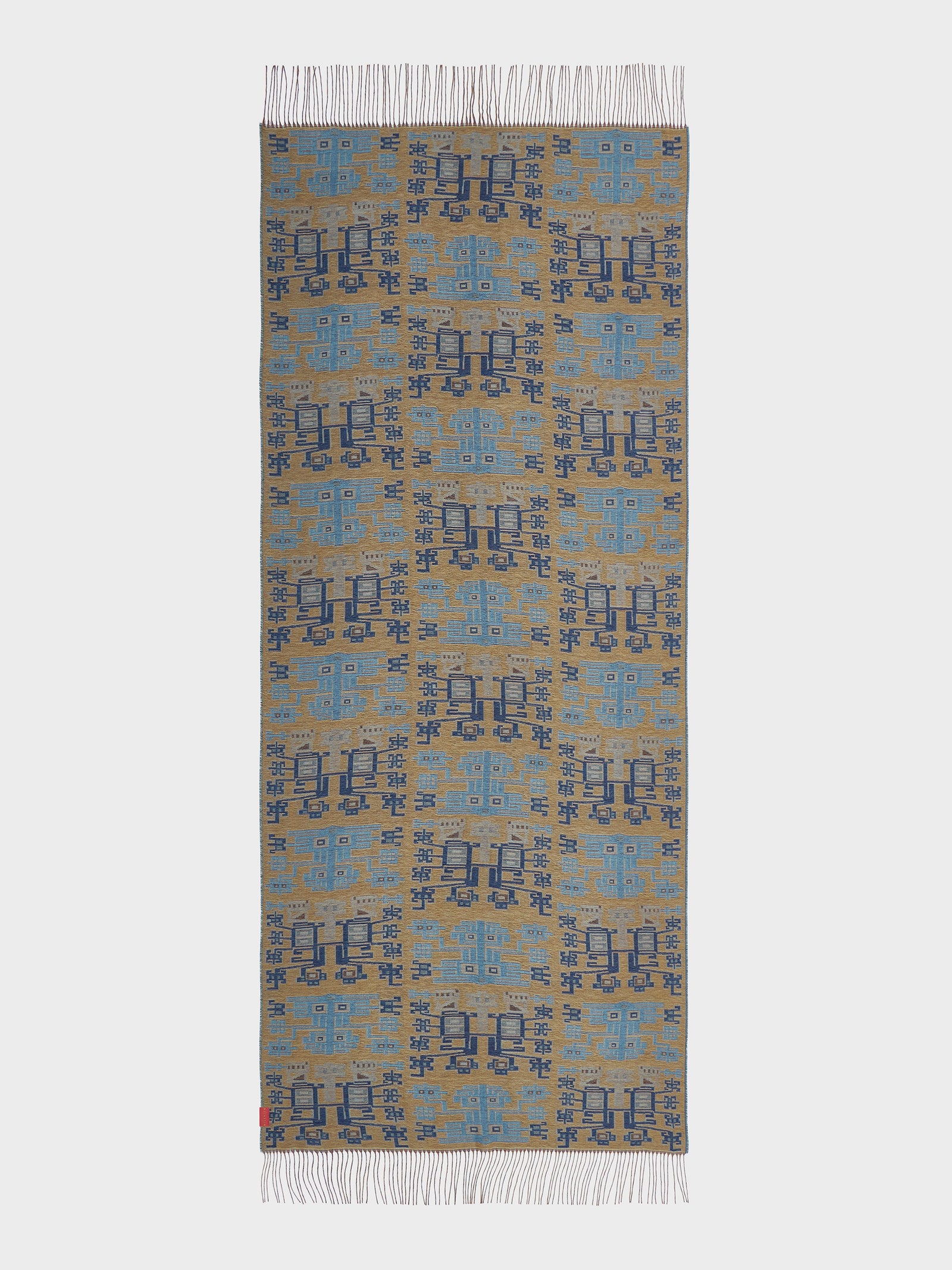 Nazca - Chal de 52 Baby Alpaca Color Azul
