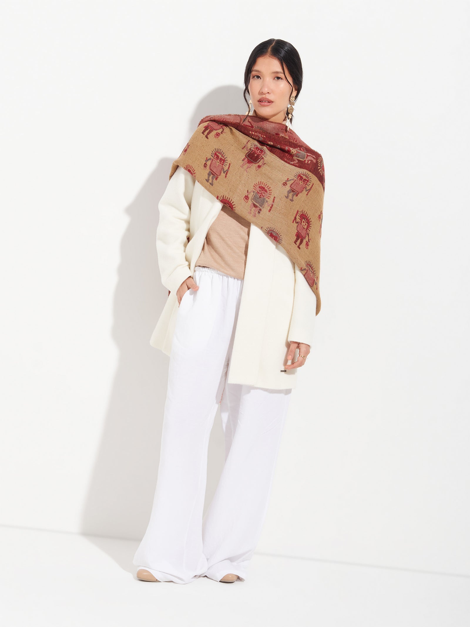 Nazca - 53 Chal Baby Alpaca Color Rojo