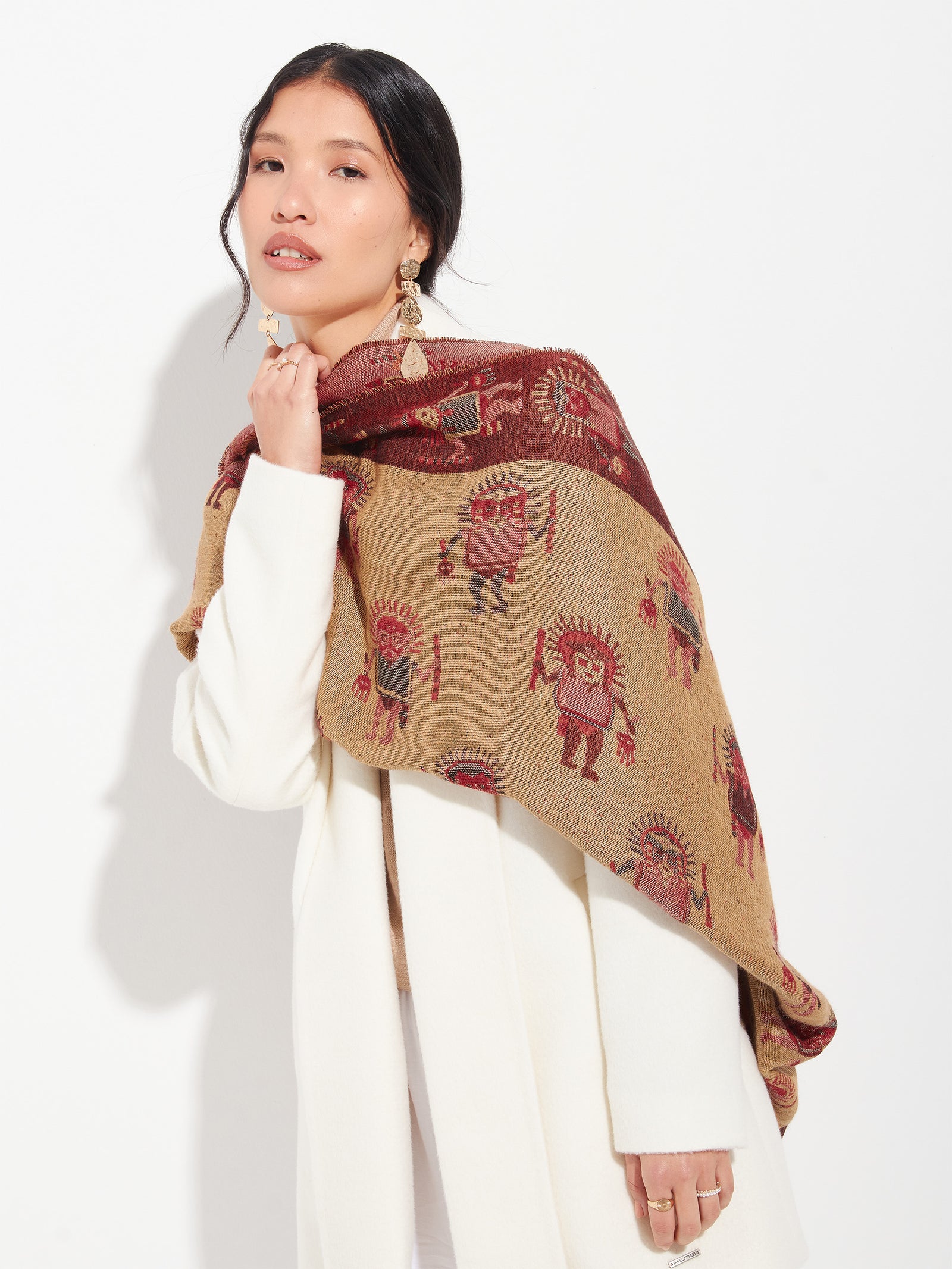 Nazca - 53 Chal Baby Alpaca Color Rojo