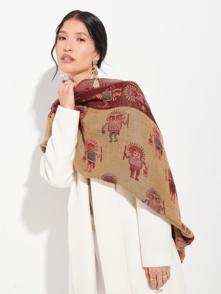 Nazca - 53 Shawl Baby Alpaca Color Red