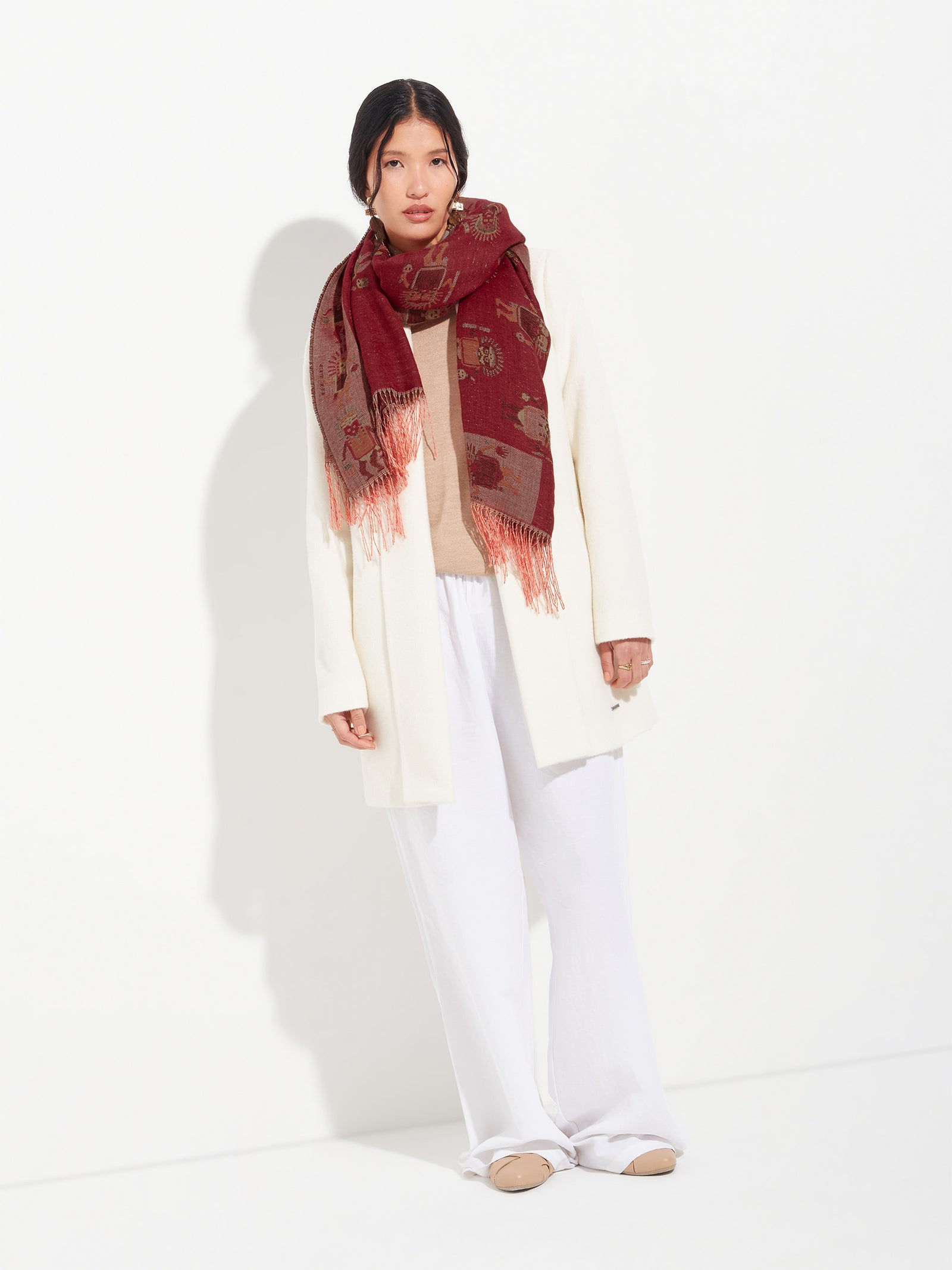 Nazca - 53 Chal Baby Alpaca Color Rojo
