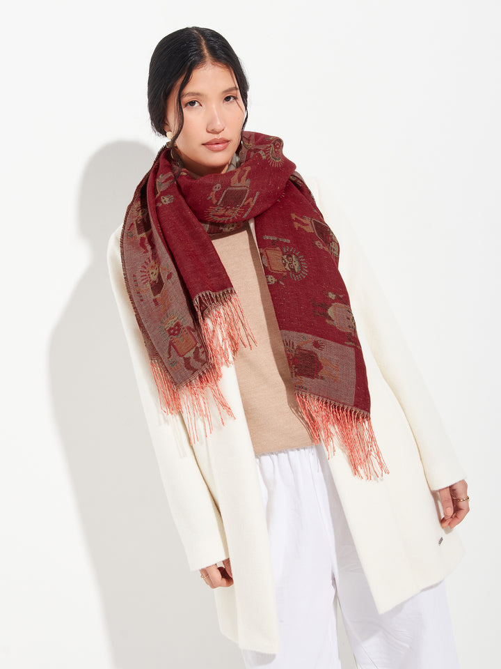 Nazca - 53 Shawl Baby Alpaca Color Red