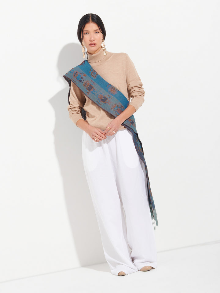 Nazca - 53 Shawl Baby Alpaca Color Blue