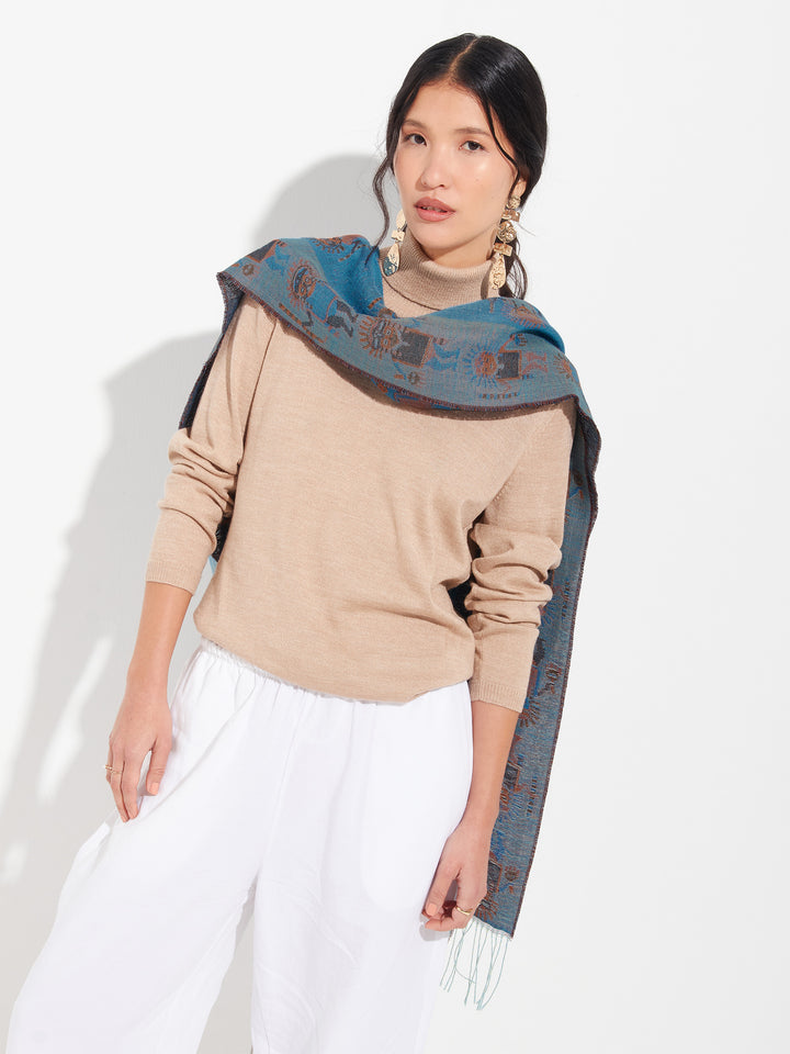 Nazca - 53 Shawl Baby Alpaca Color Blue