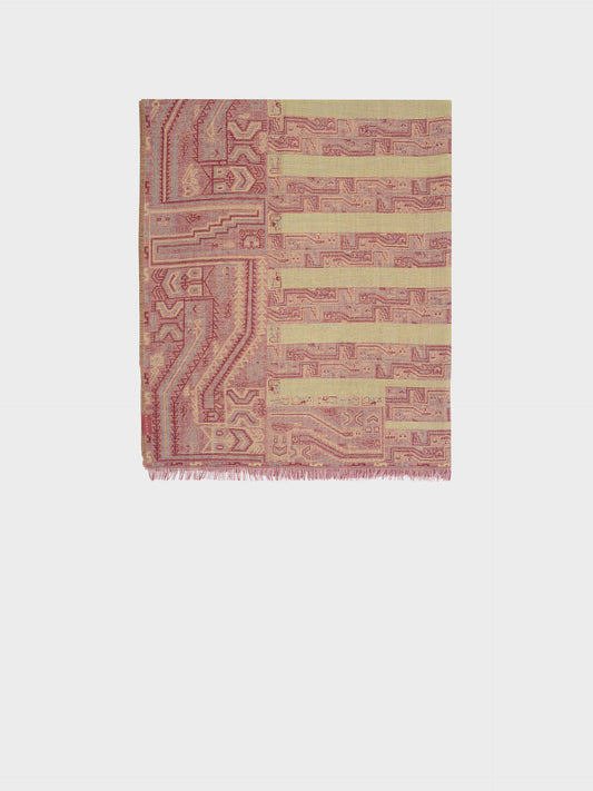 Paracas - 19 Shawl Royal Alpaca And Silk Color Red