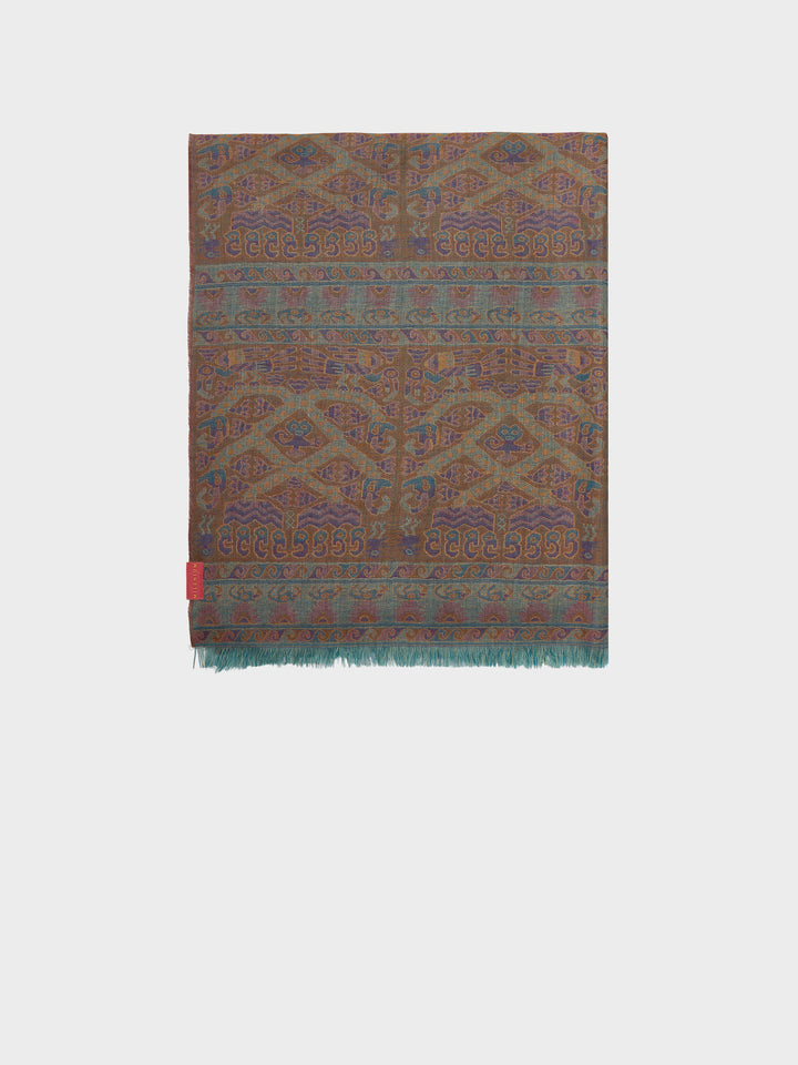 Lambayeque - 8 Shawl Royal Alpaca And Silk Color Blue