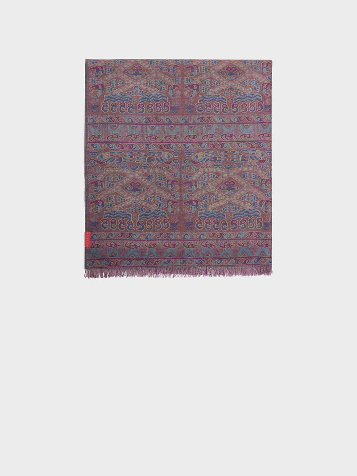 Lambayeque - 8 Shawl Royal Alpaca And Silk Color Red