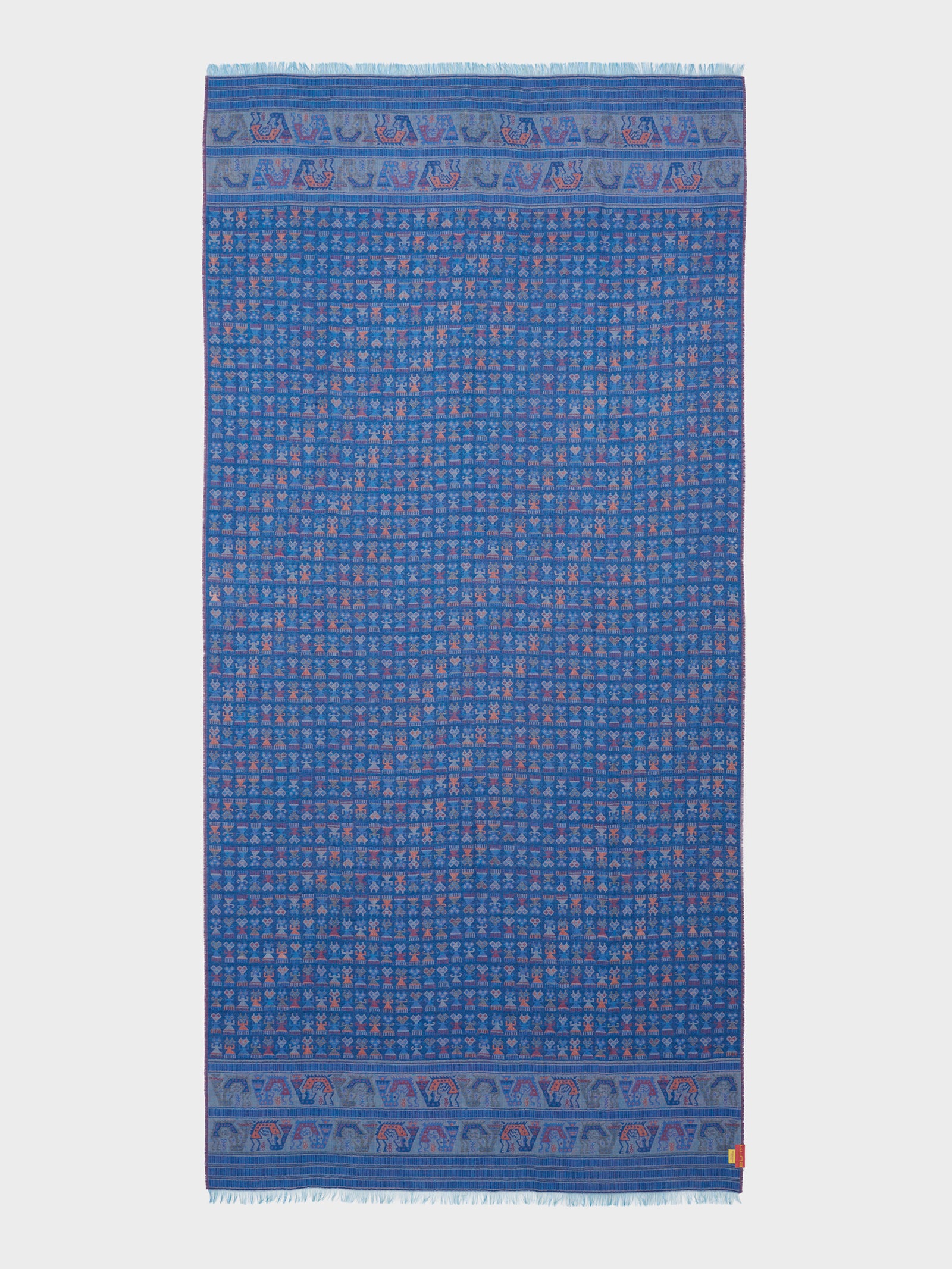 Lambayeque - 9 Shawl Royal Alpaca And Silk Color Blue