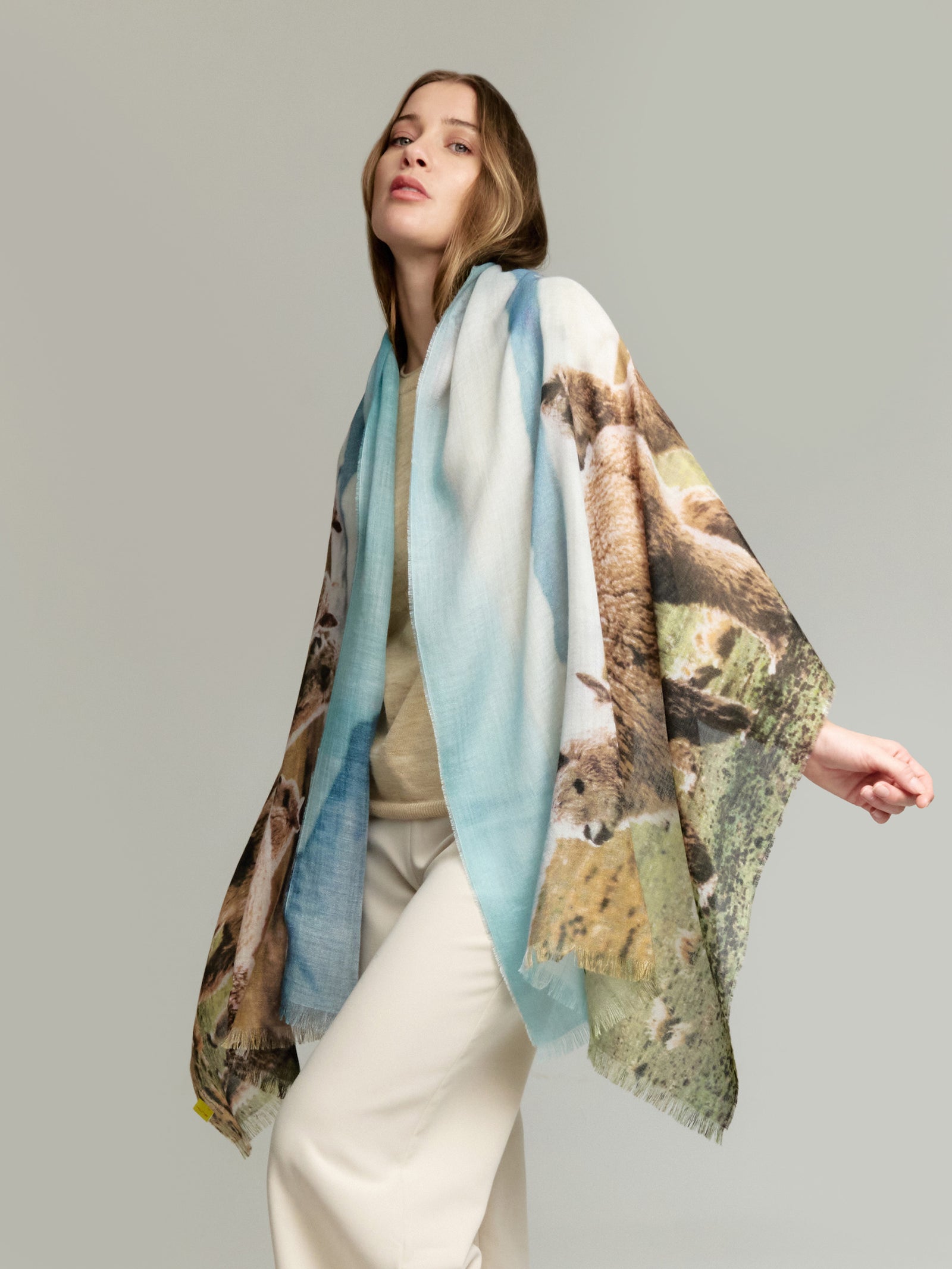 Yori Shawl Baby Alpaca Color Multicolor