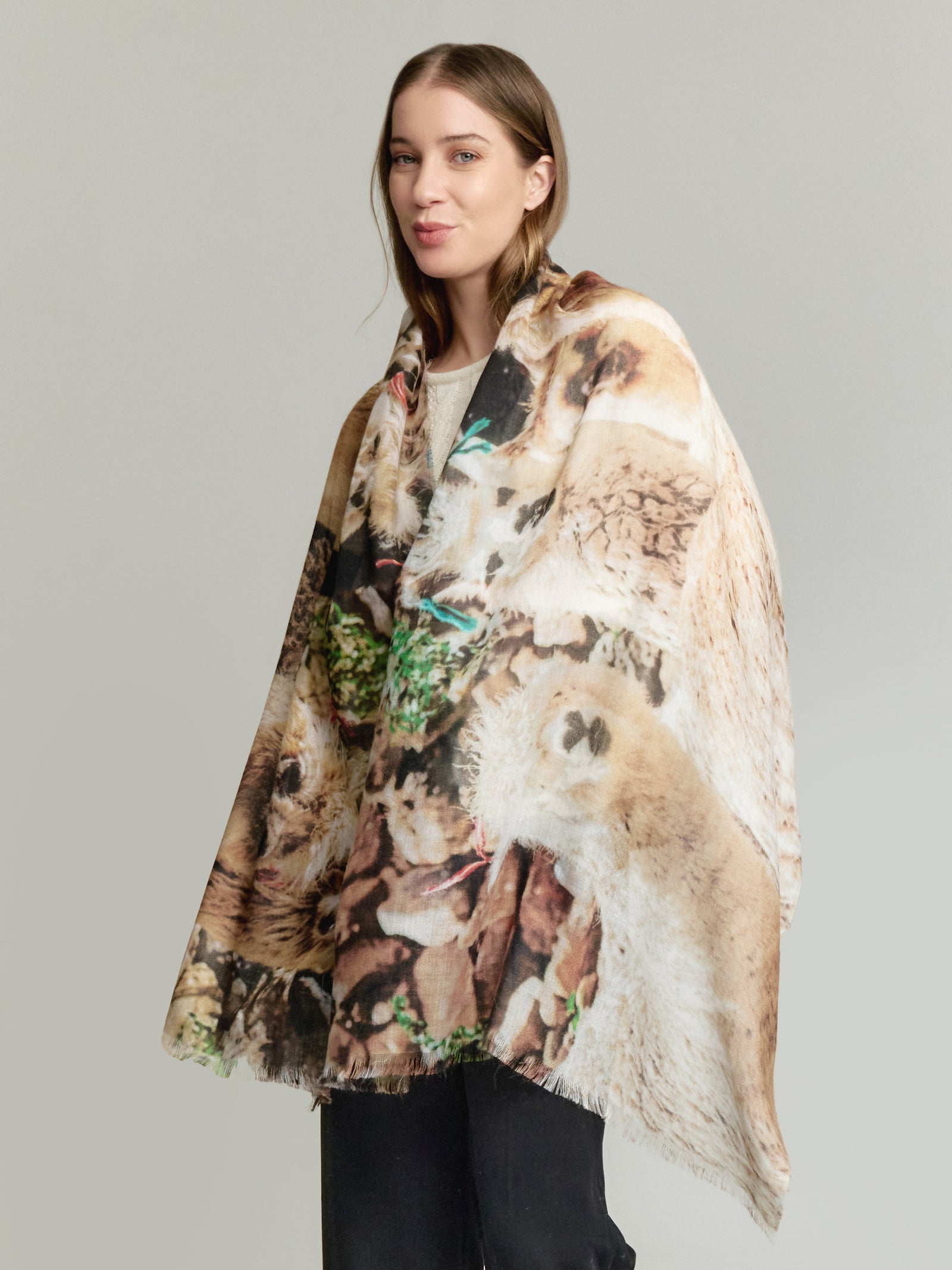 Yoriko Shawl Baby Alpaca Color Multicolor