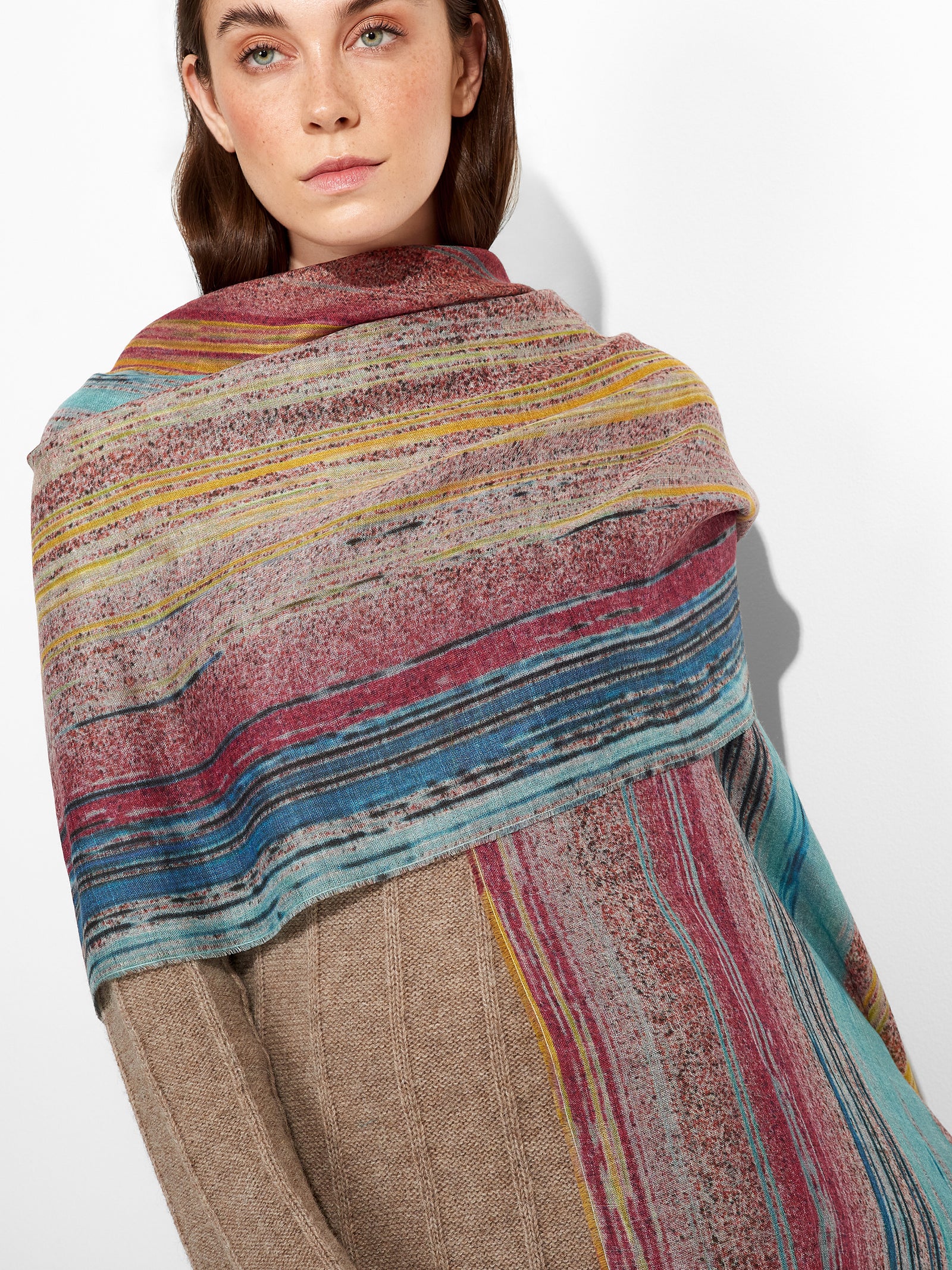 Ztamp 3 Shawl Baby Alpaca Color Multicolor