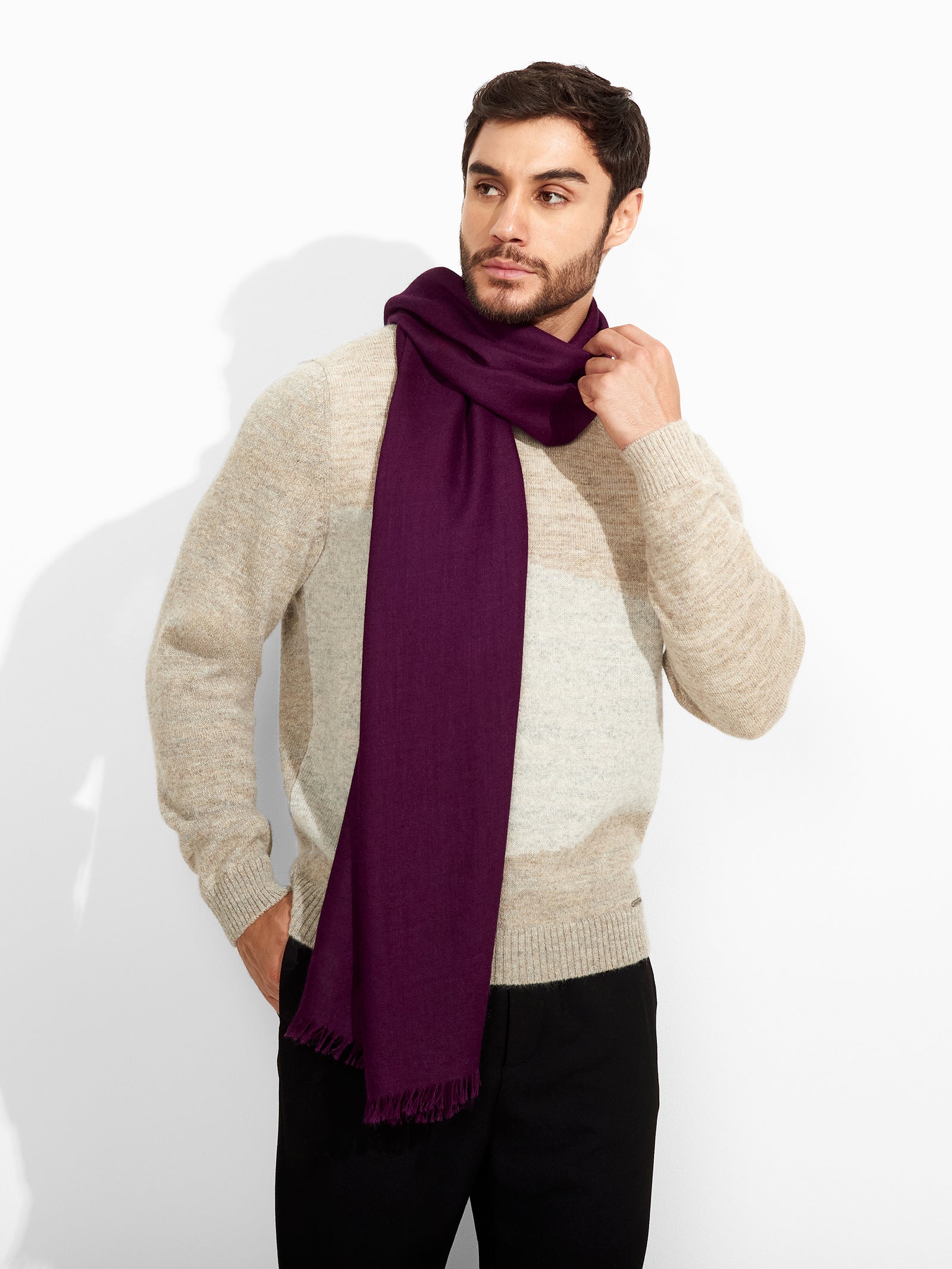 Teaberry Shawl Baby Alpaca Color Purple
