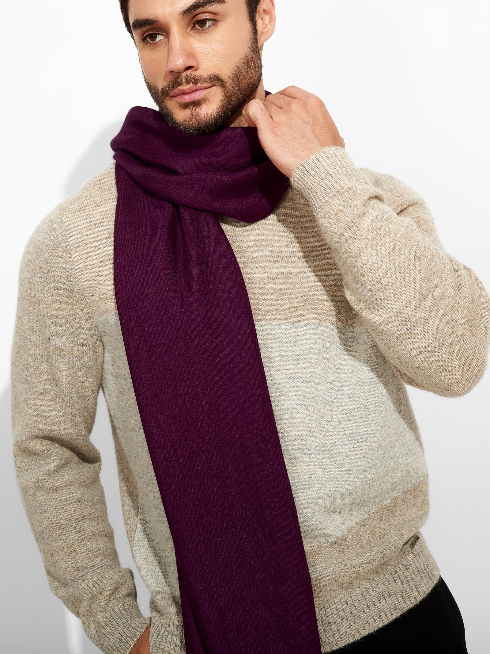 Teaberry Shawl Baby Alpaca Color Purple